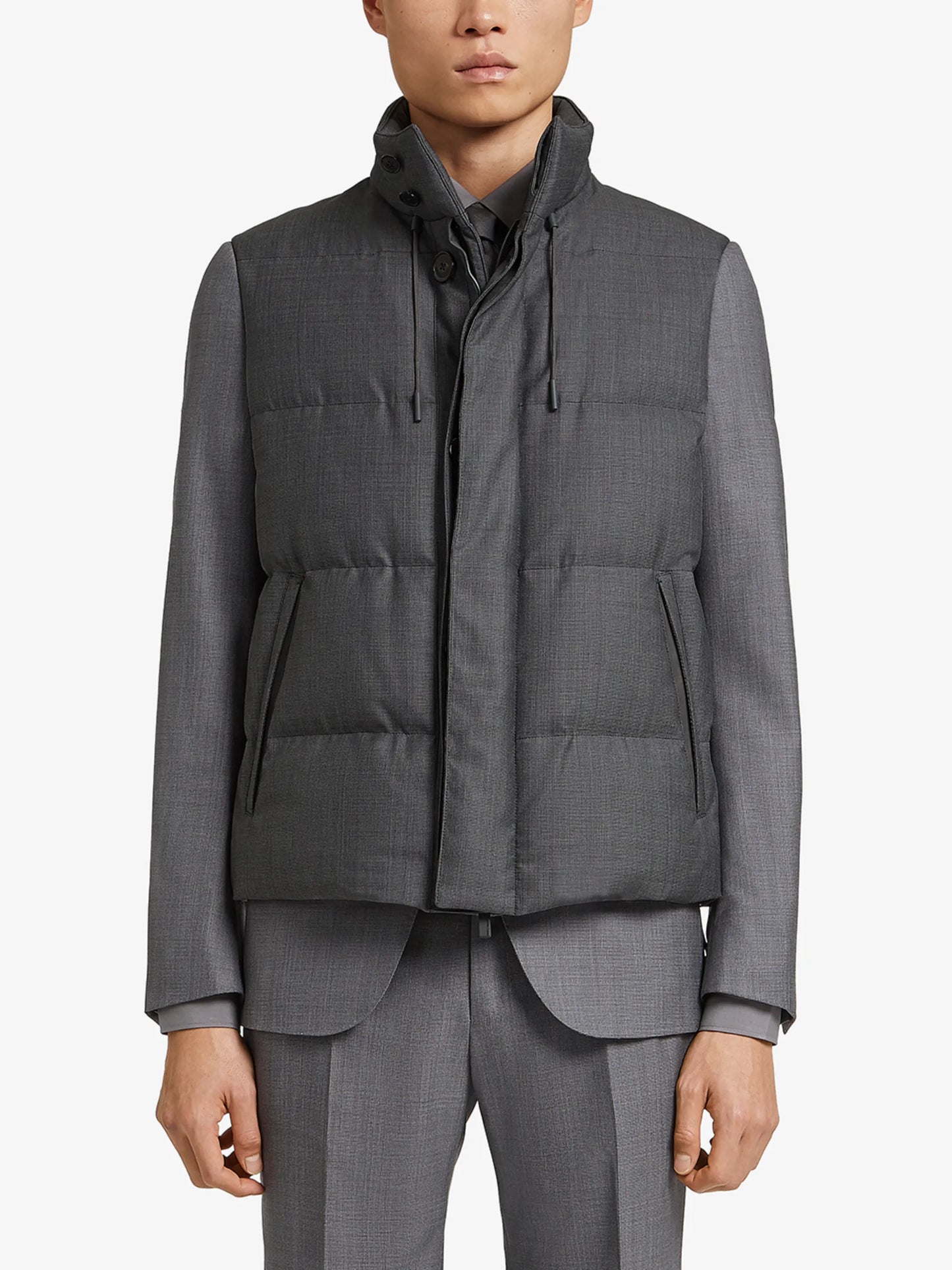 padded high-neck vest