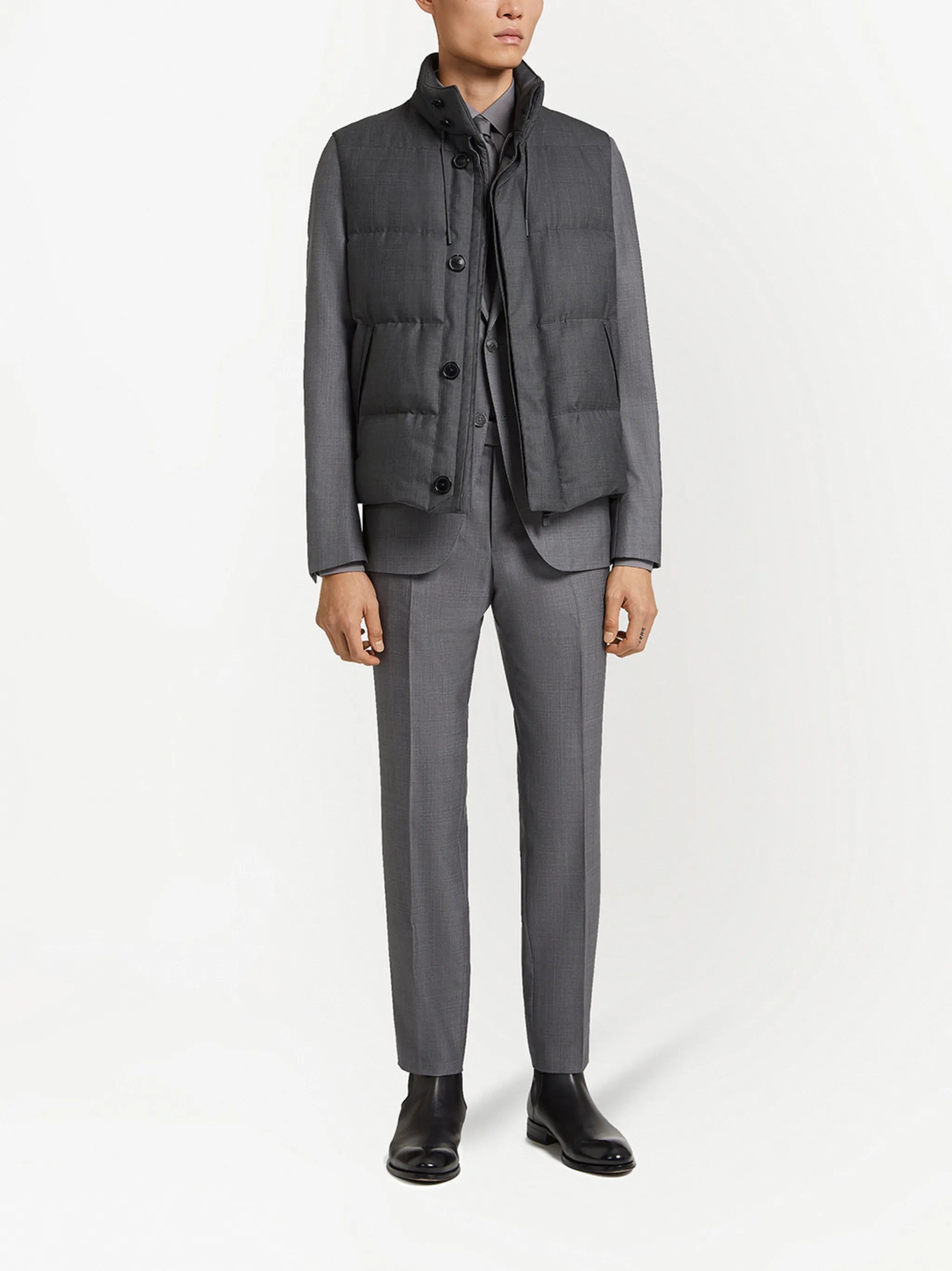 padded high-neck vest
