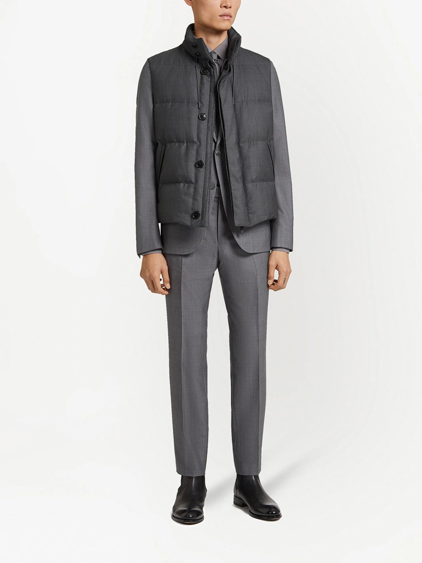 padded high-neck vest