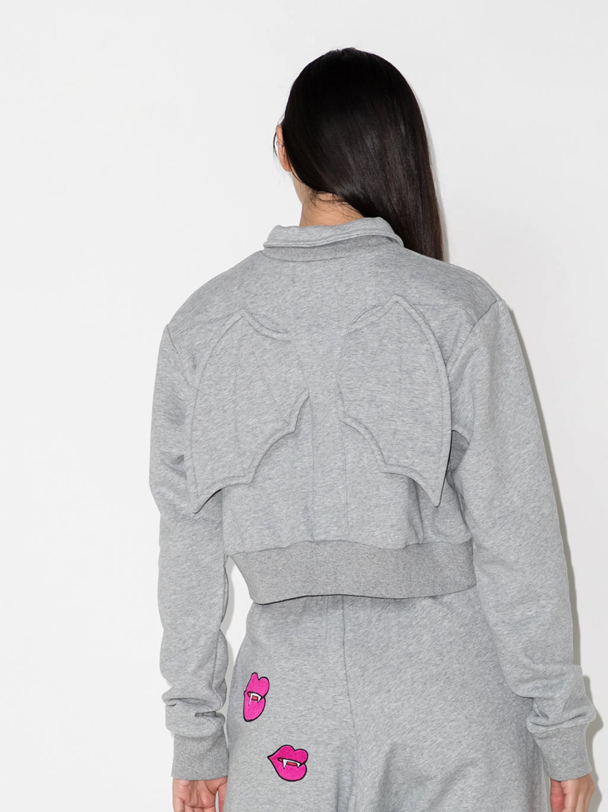 Wings detail cropped sweatshirt