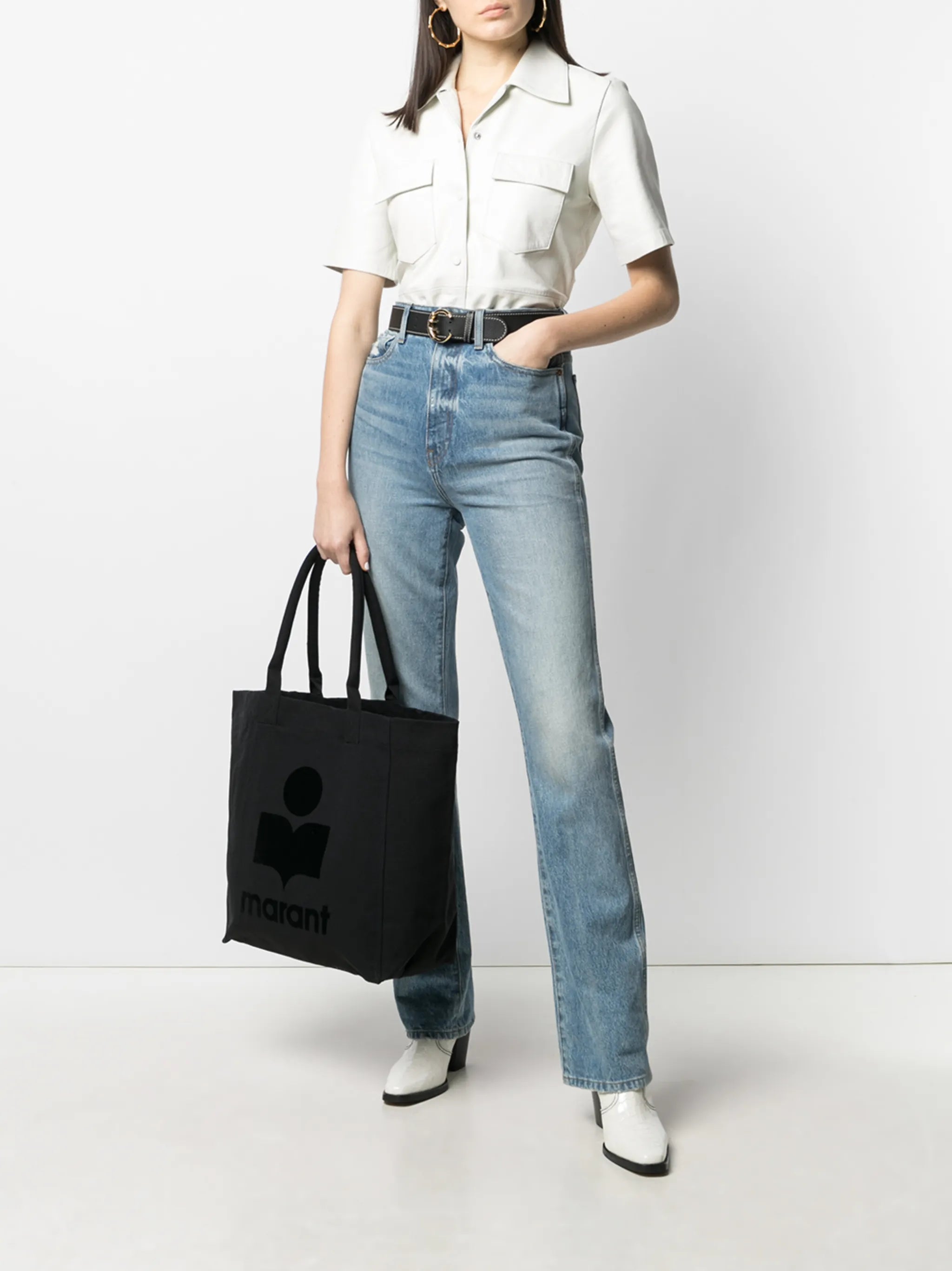 Yenky logo-embroidered tote bag