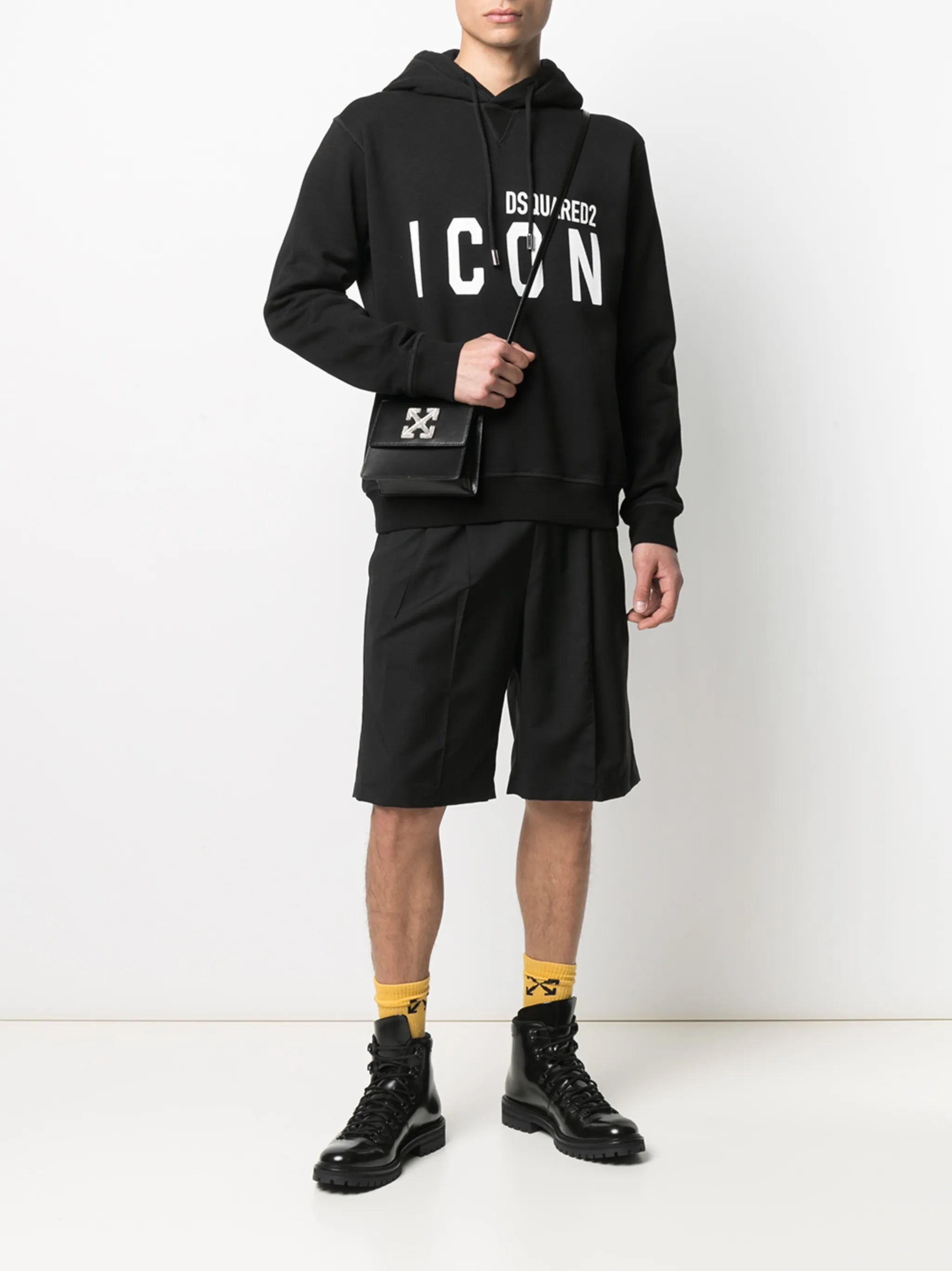Icon-print hoodie