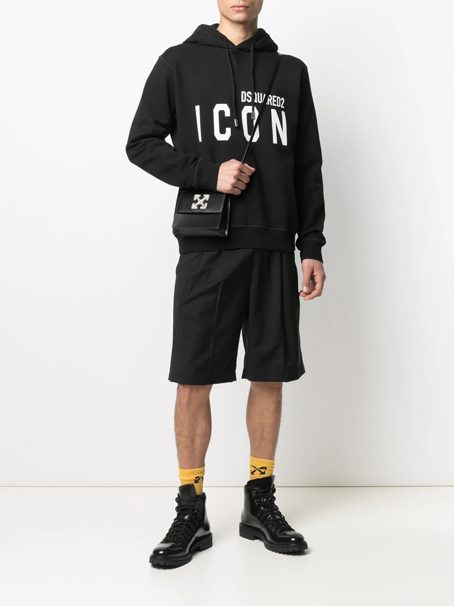 Icon-print hoodie