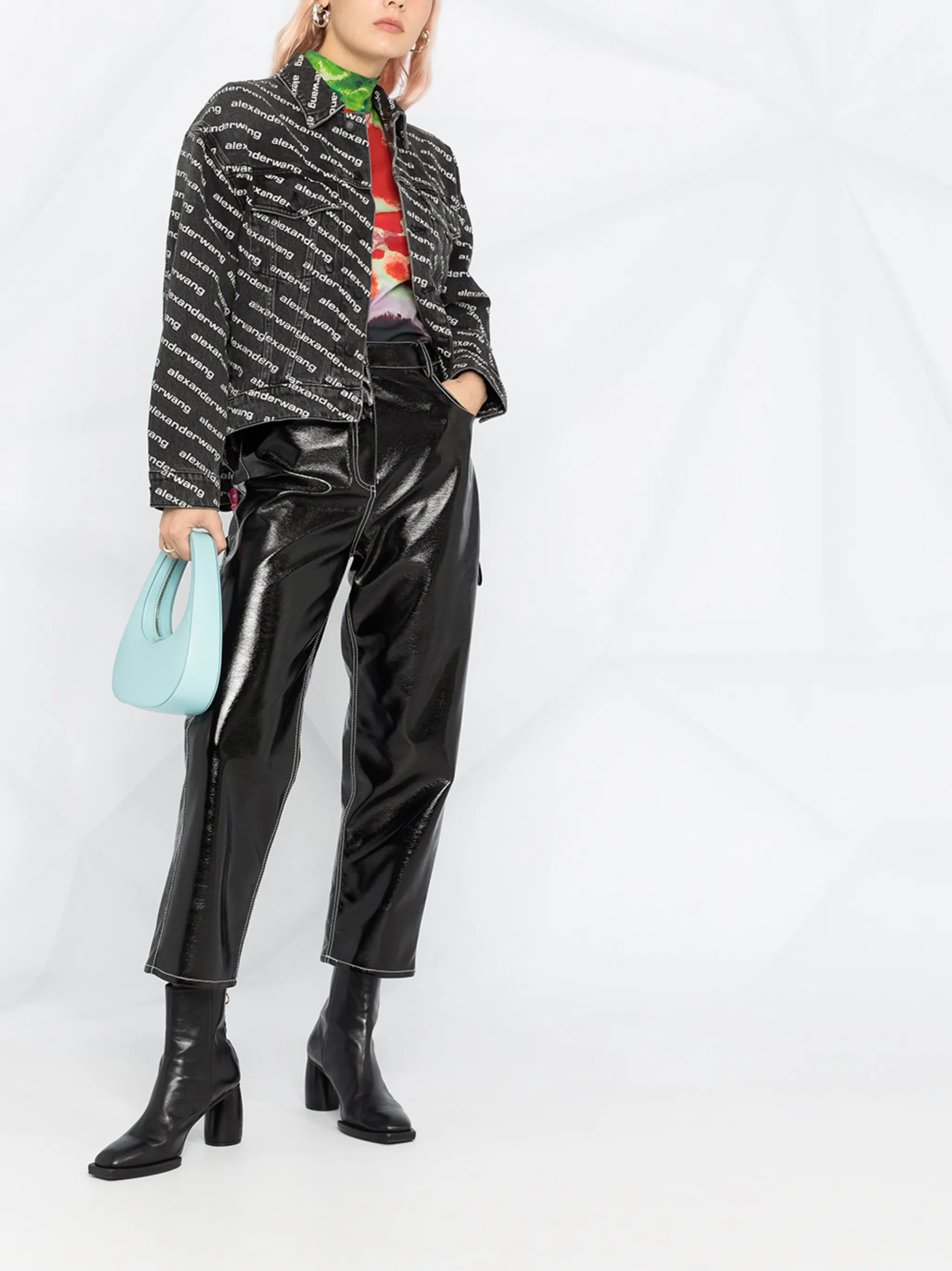 all-over logo-print jacket