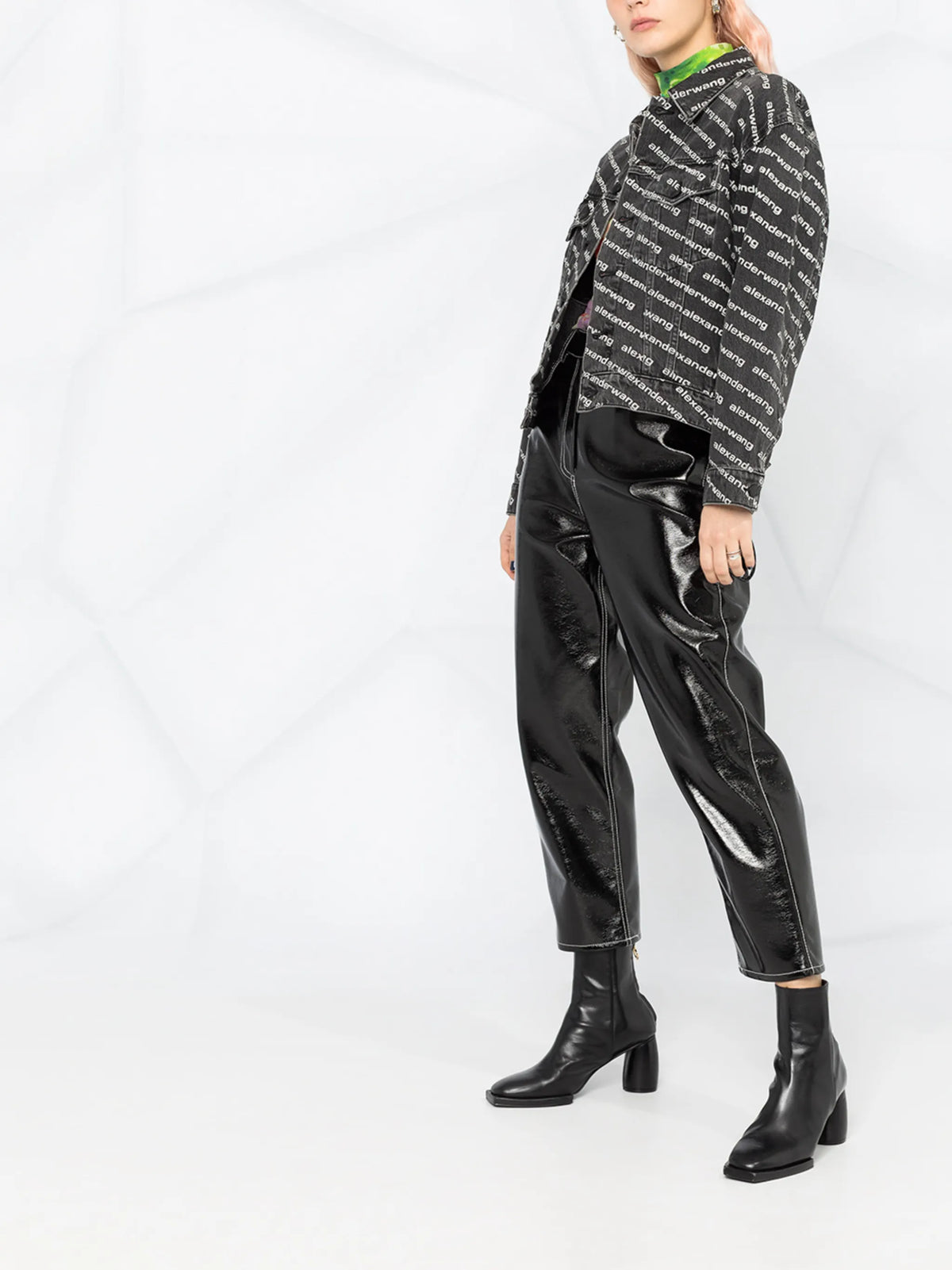 all-over logo-print jacket