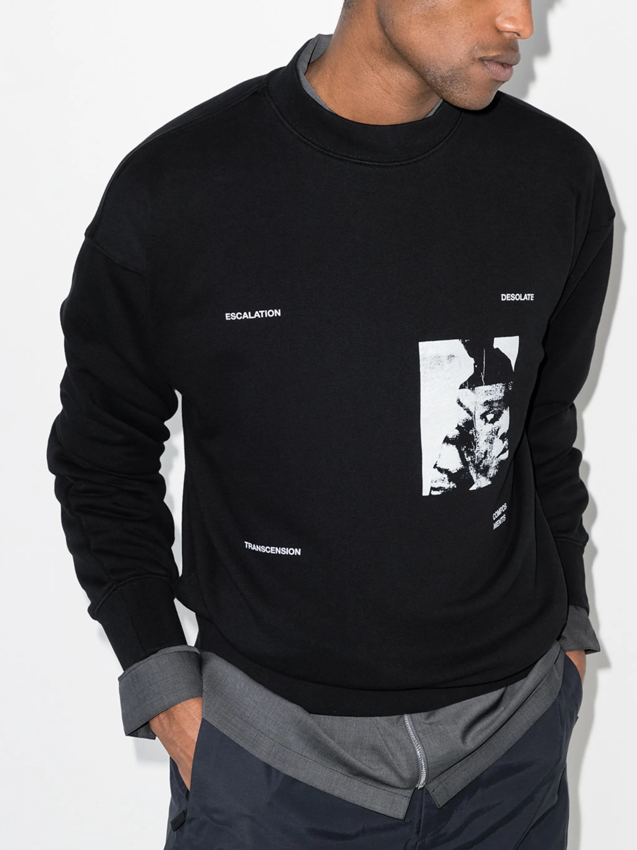 graphic-print crew-neck sweatshirt