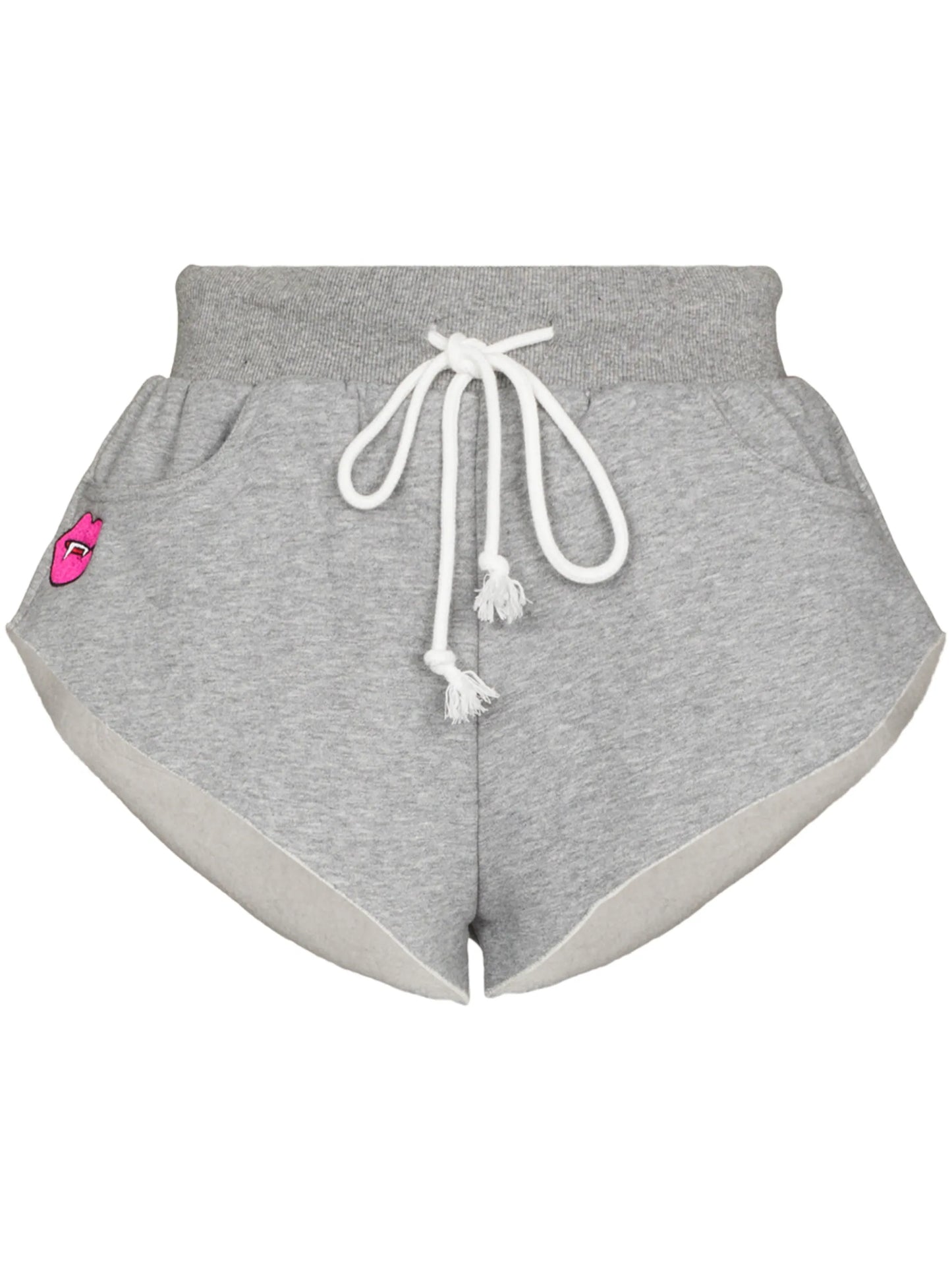 patch-detailing track shorts