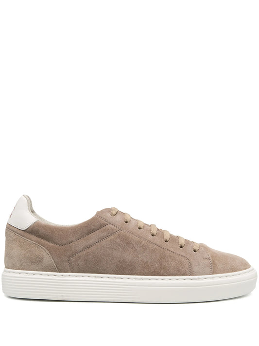 low-top suede sneakers
