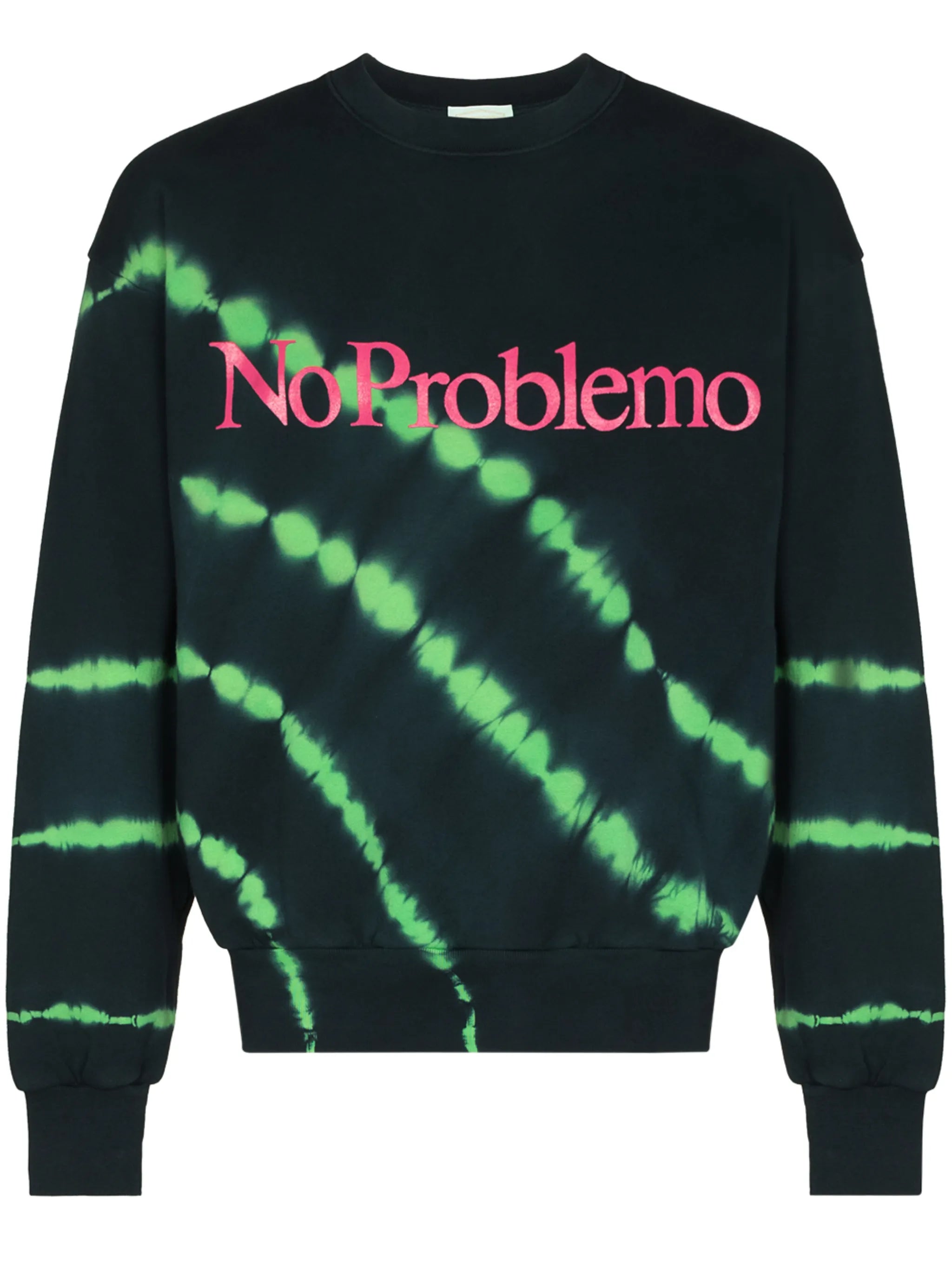 slogan-print tie-dye sweatshirt