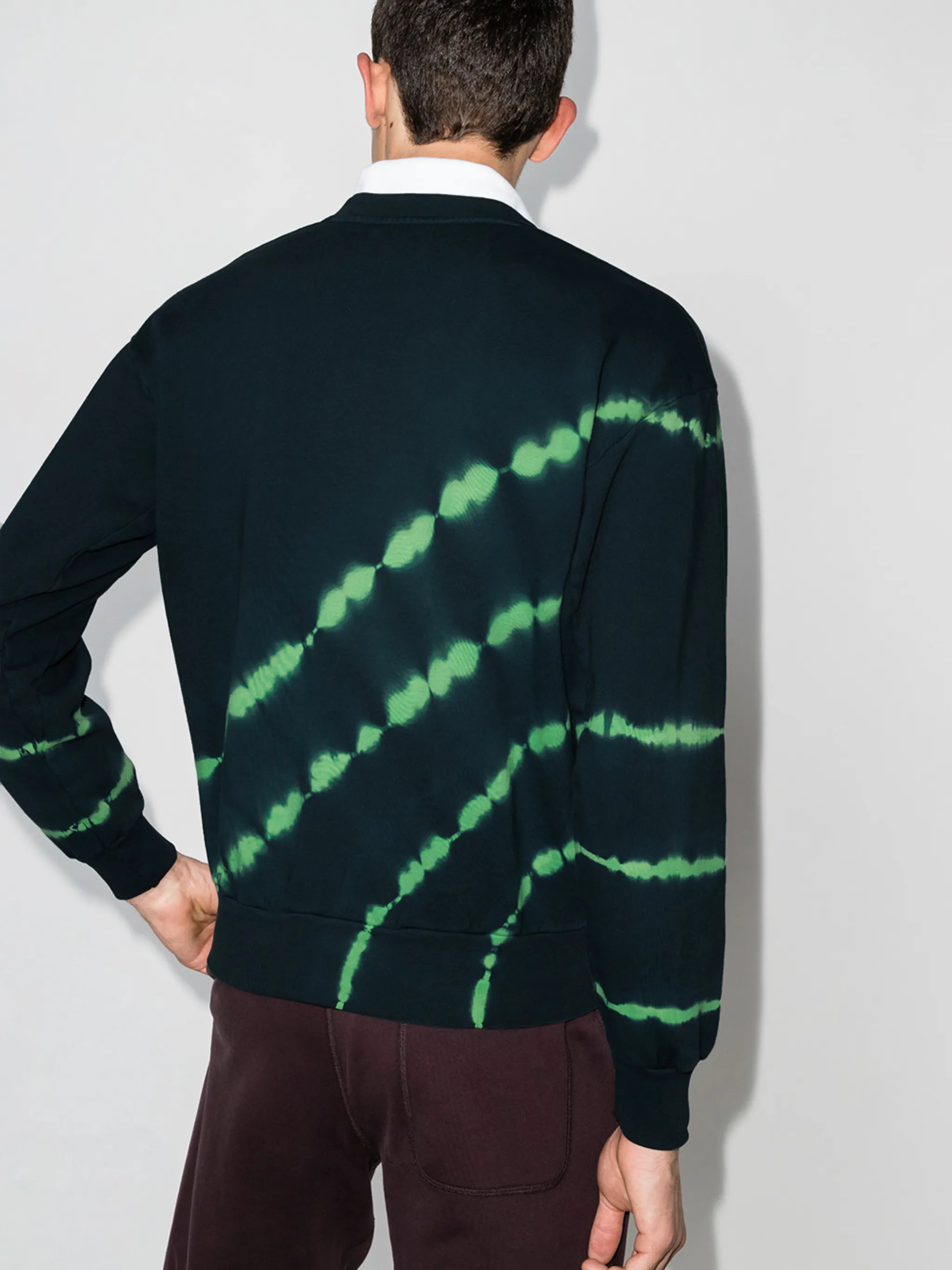 slogan-print tie-dye sweatshirt