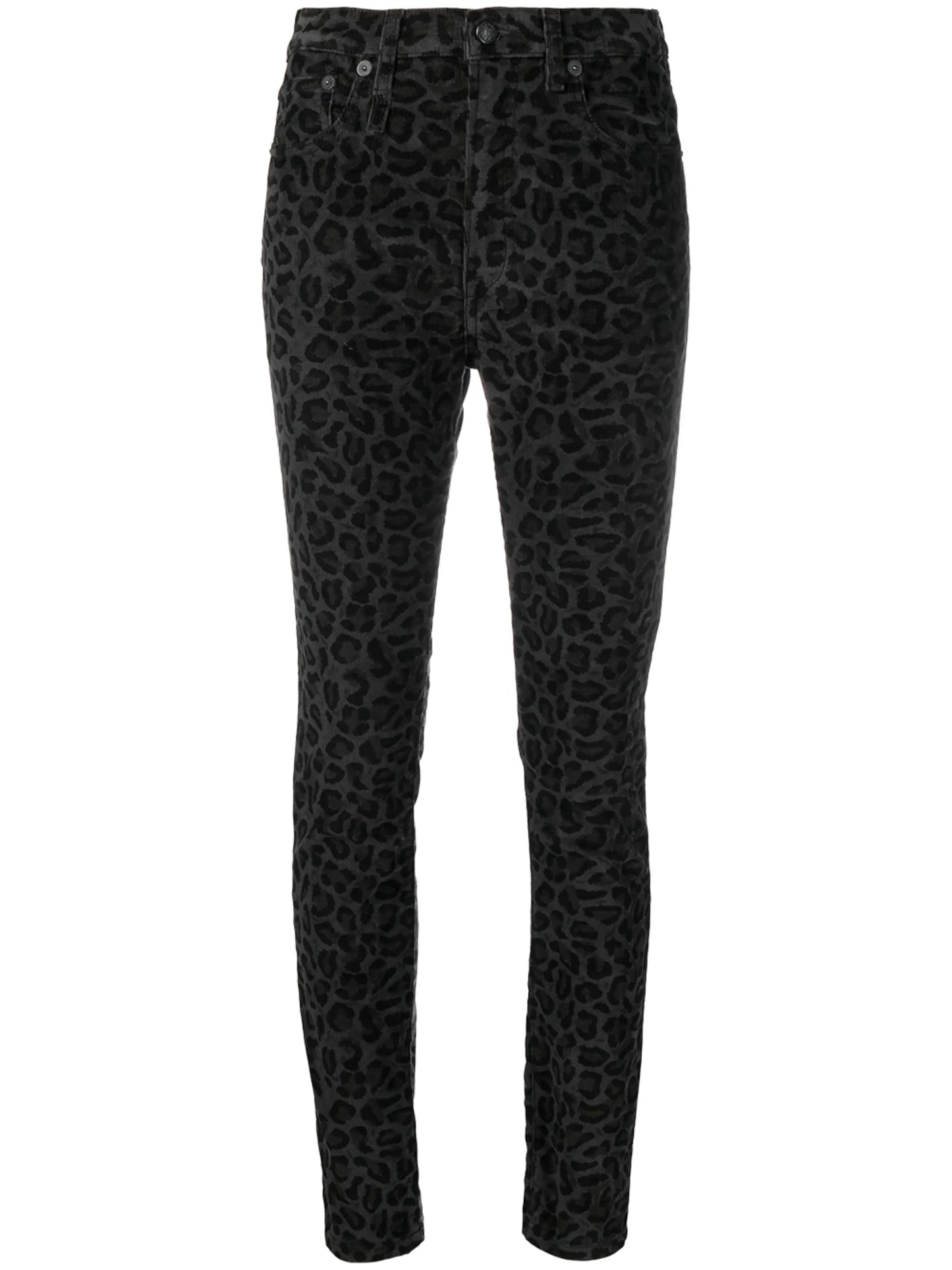 leopard-print skinny jeans
