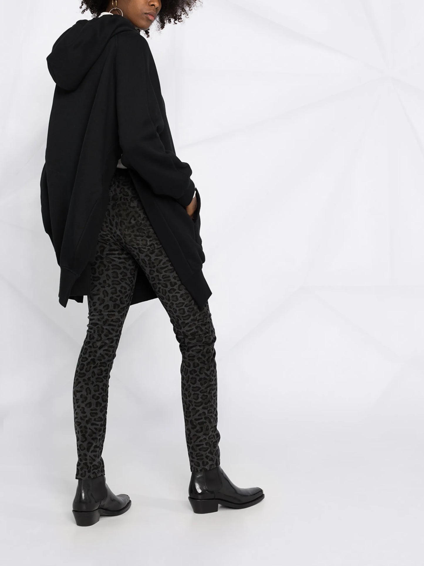 leopard-print skinny jeans