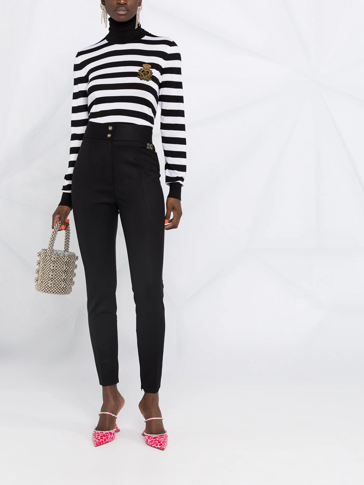 logo plaque skinny trousers
