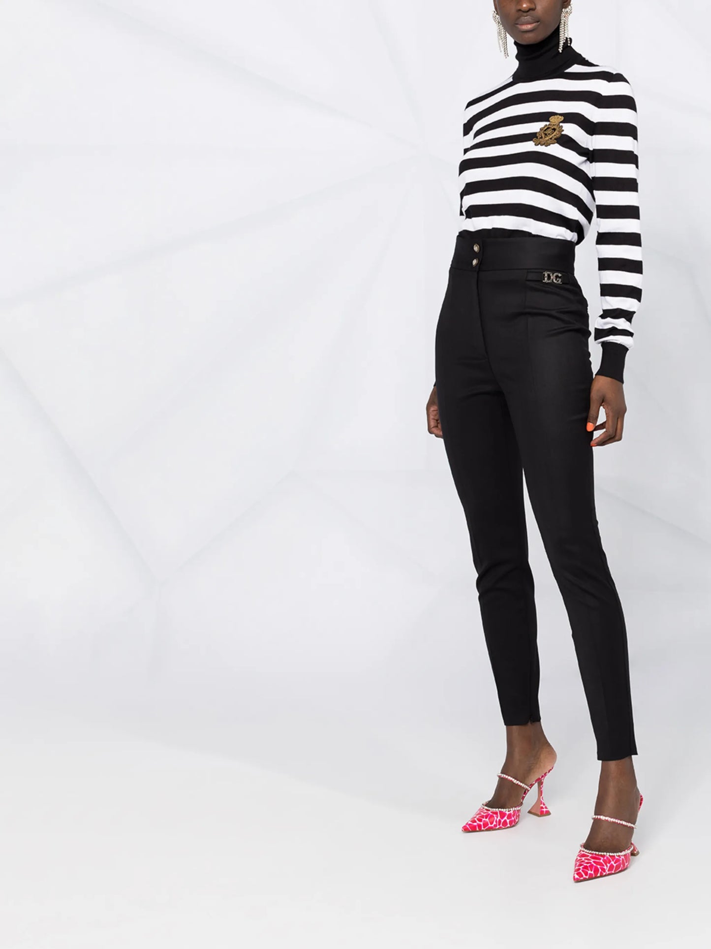 logo plaque skinny trousers