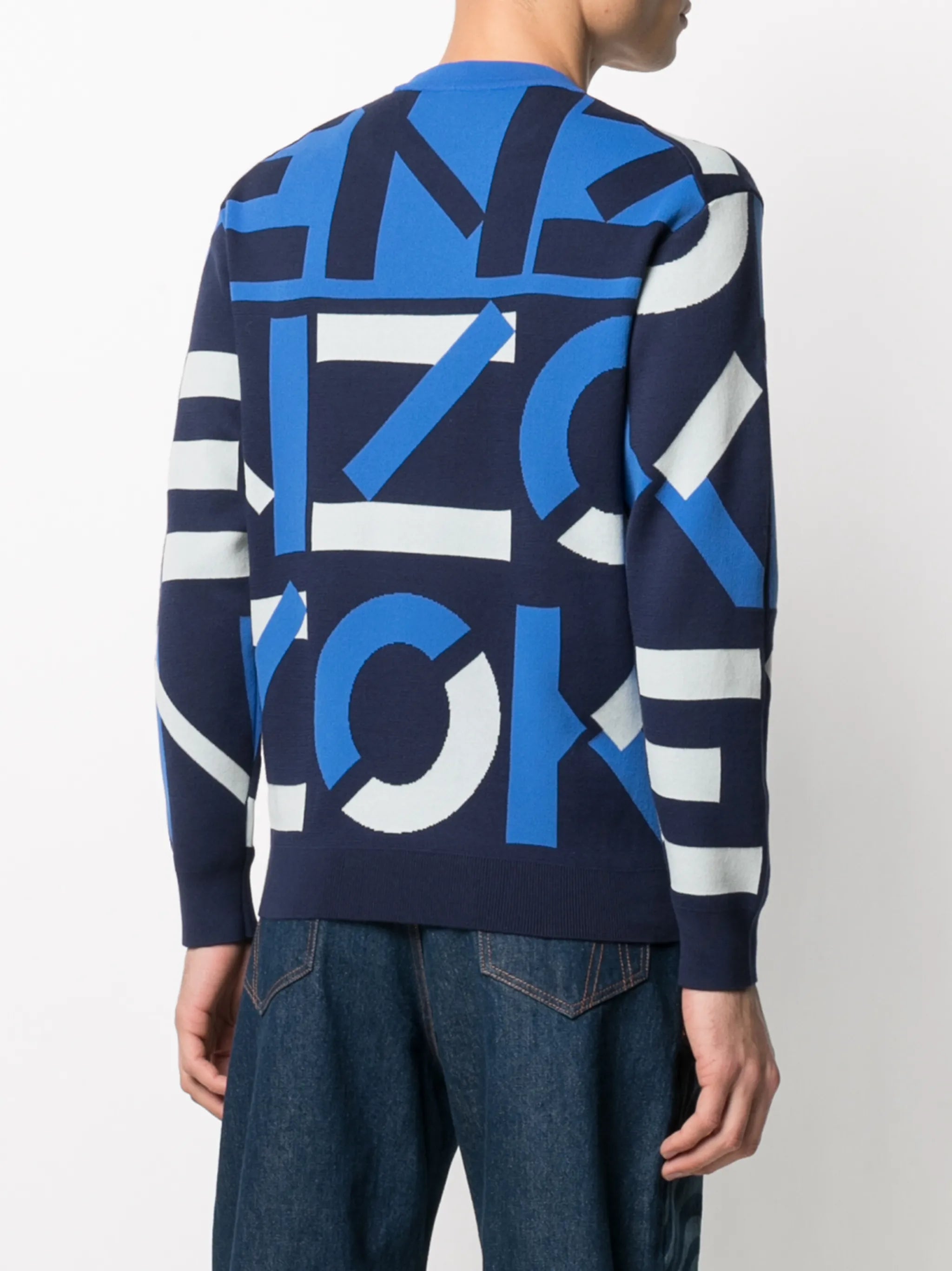 intarsia-knit logo sweatshirt