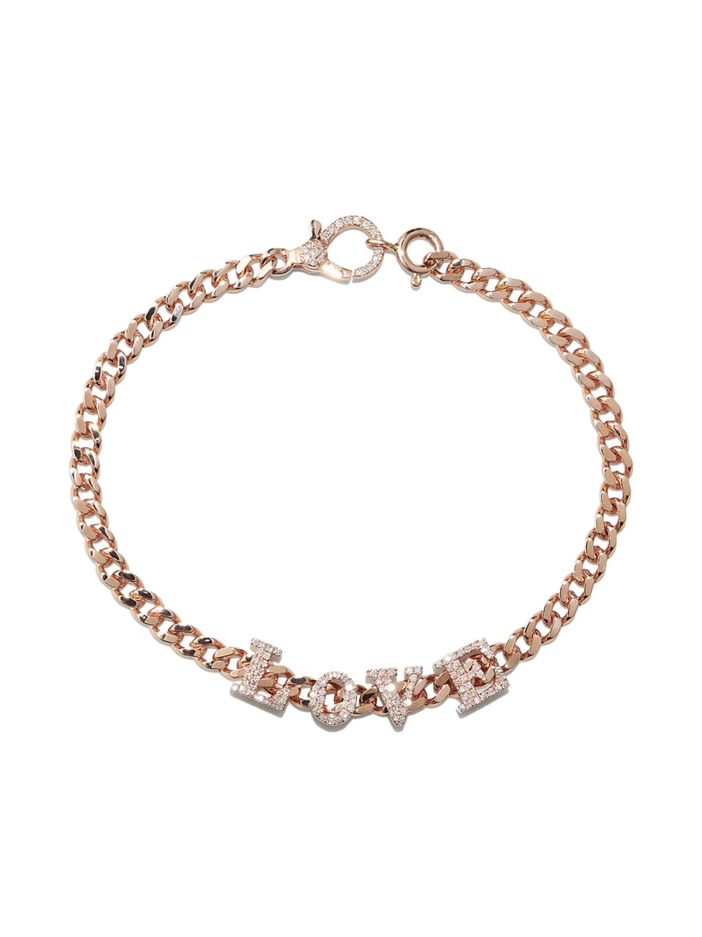 18K rose gold Love diamond bracelet