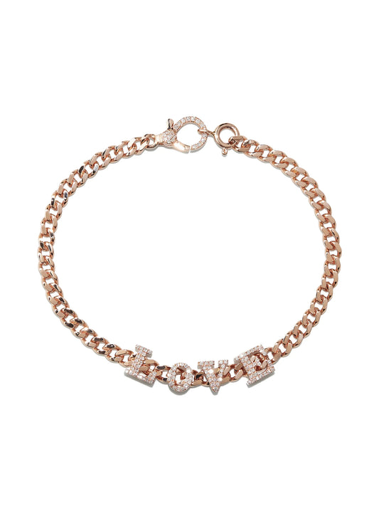 18K rose gold Love diamond bracelet