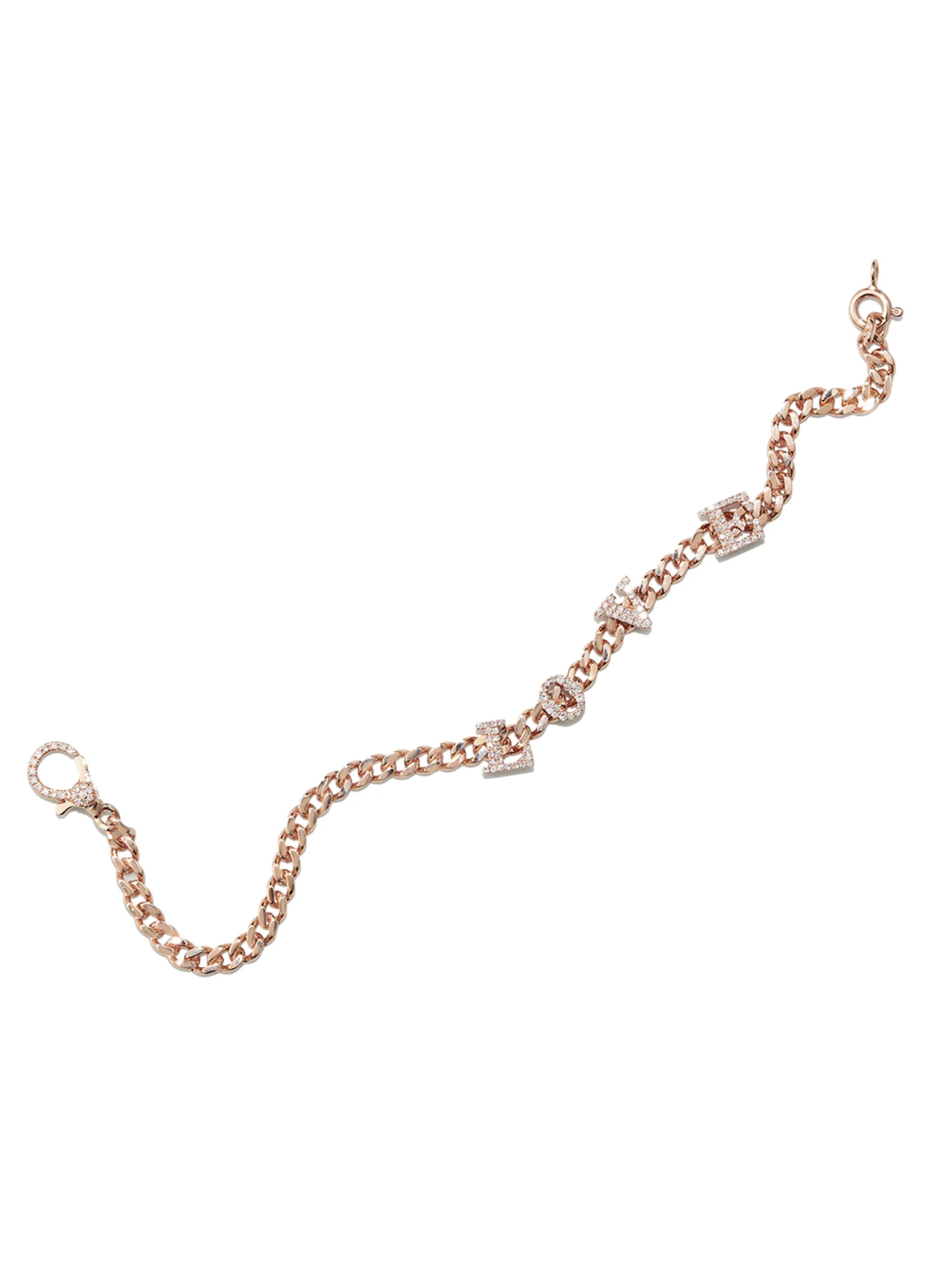 18K rose gold Love diamond bracelet