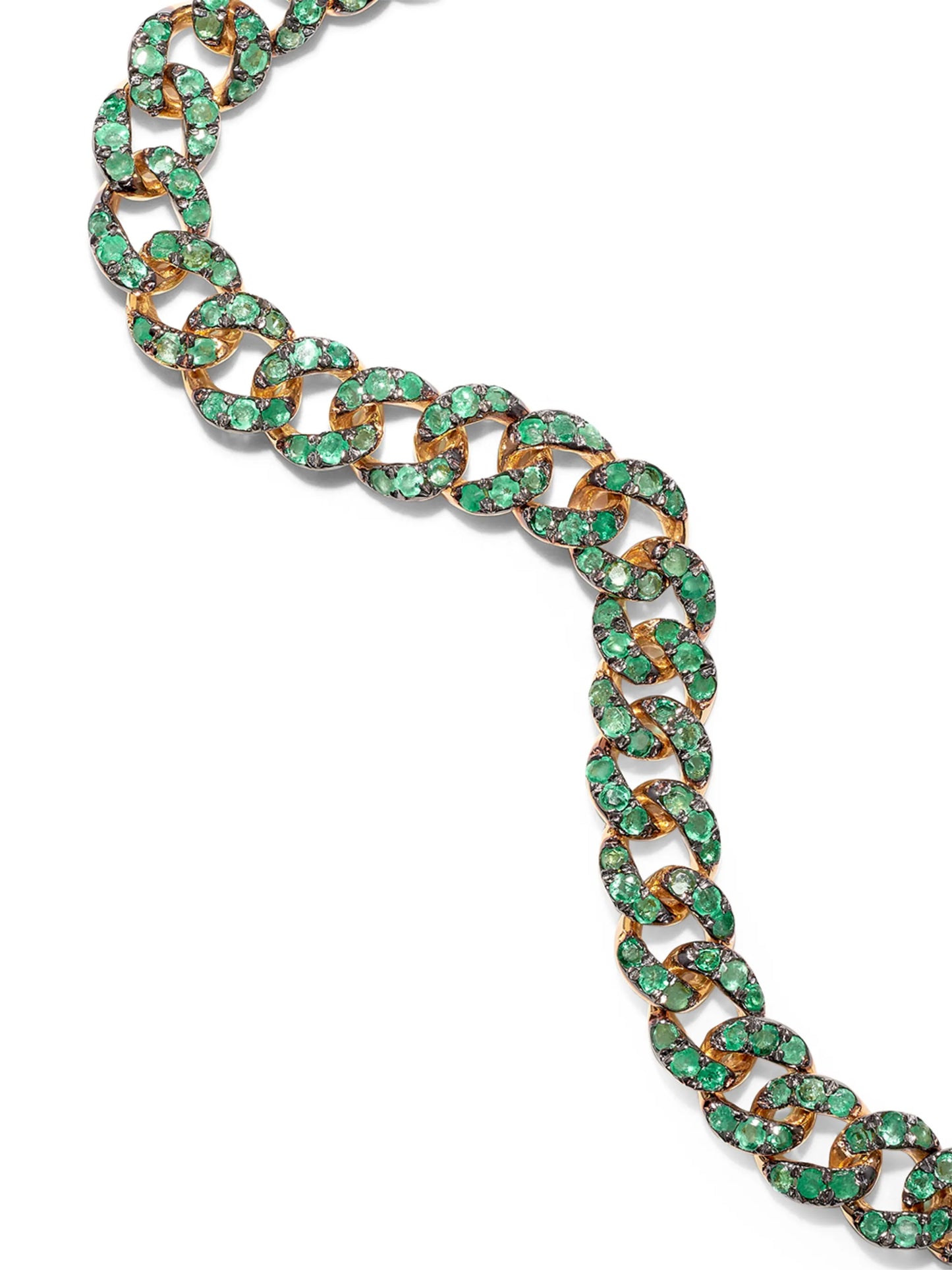 18K yellow gold emerald bracelet