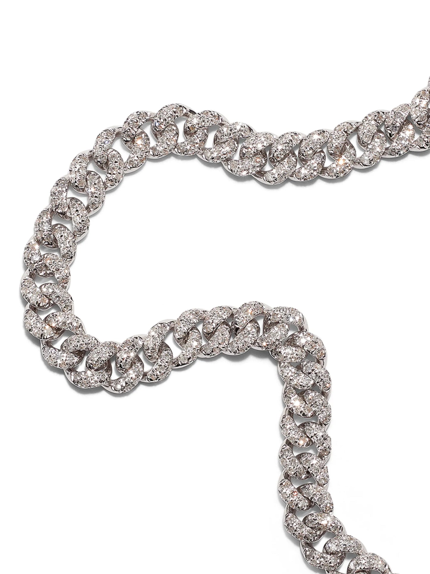 18kt white gold link-chain bracelet