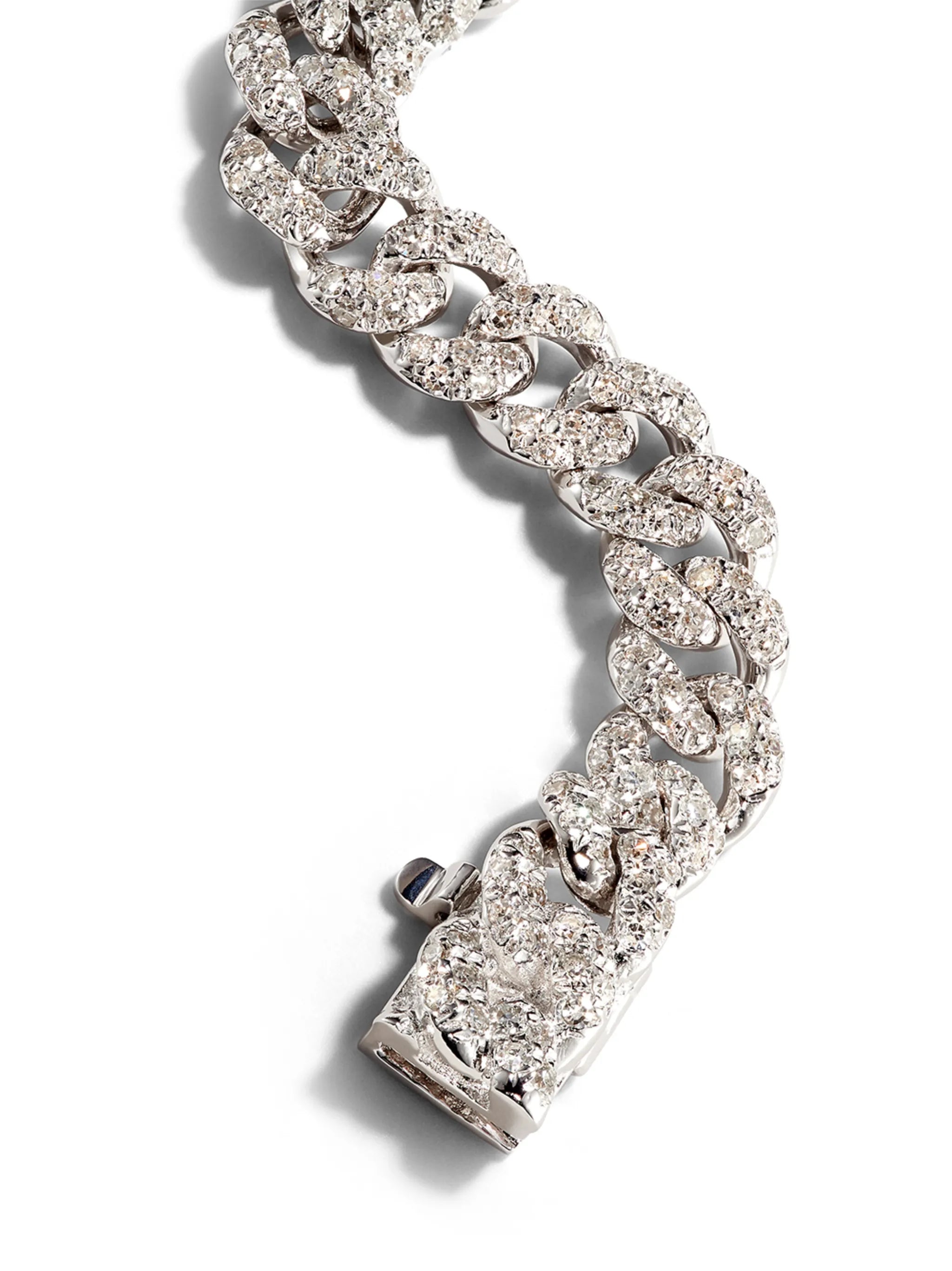 18kt white gold link-chain bracelet