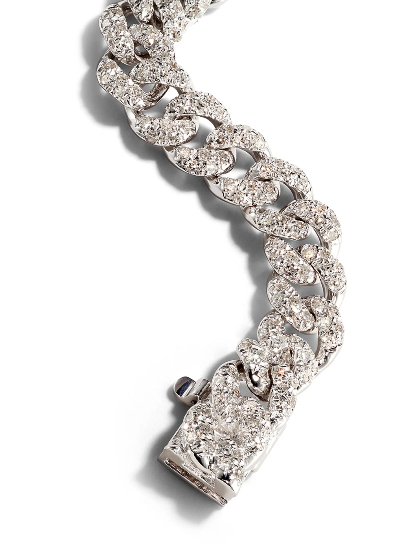 18kt white gold link-chain bracelet