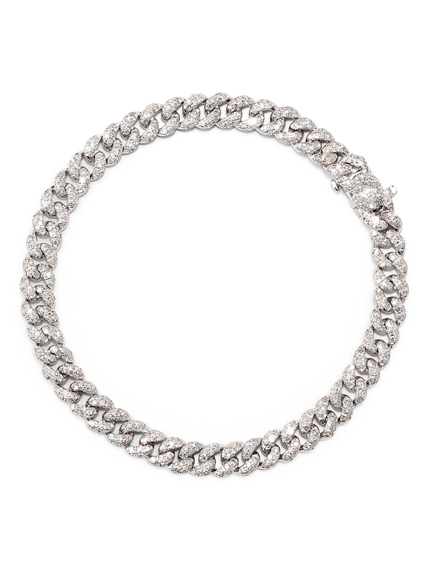 18kt white gold link-chain bracelet