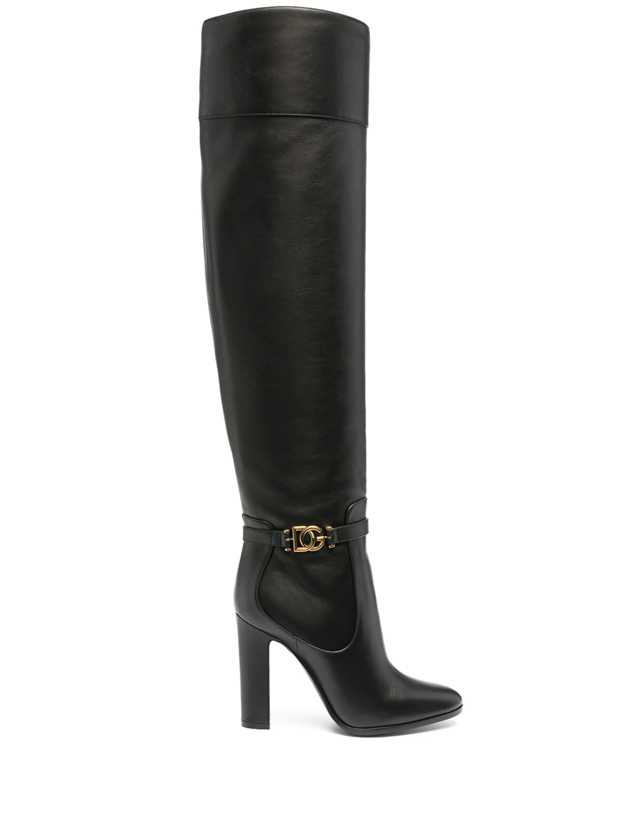 DG buckle knee-high boots