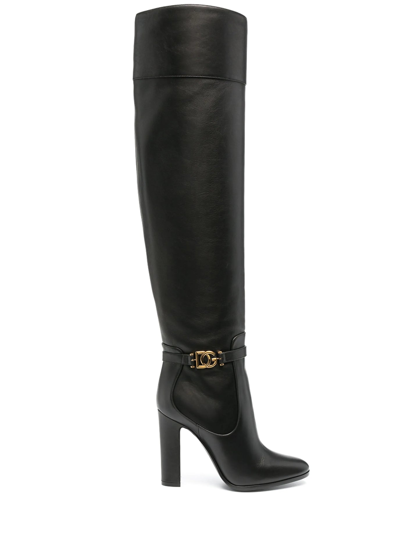DG buckle knee-high boots