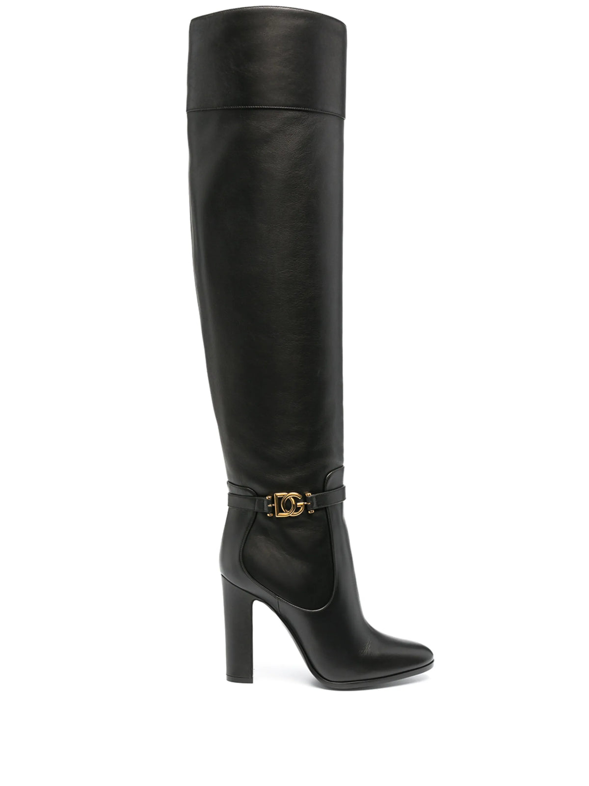 DG buckle knee-high boots