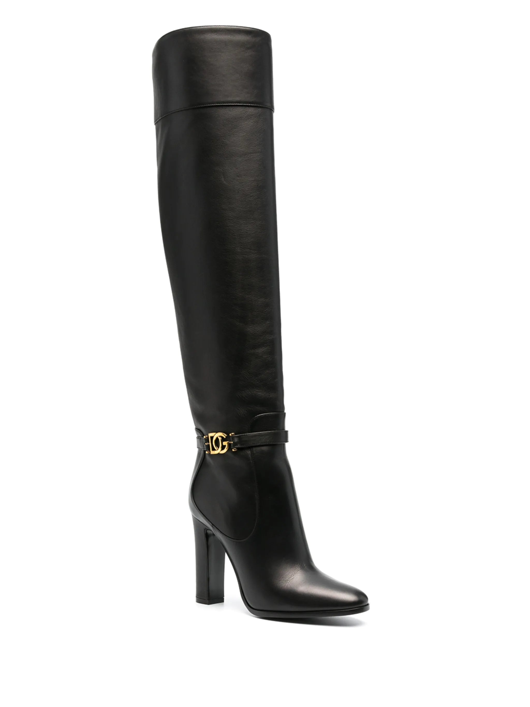 DG buckle knee-high boots
