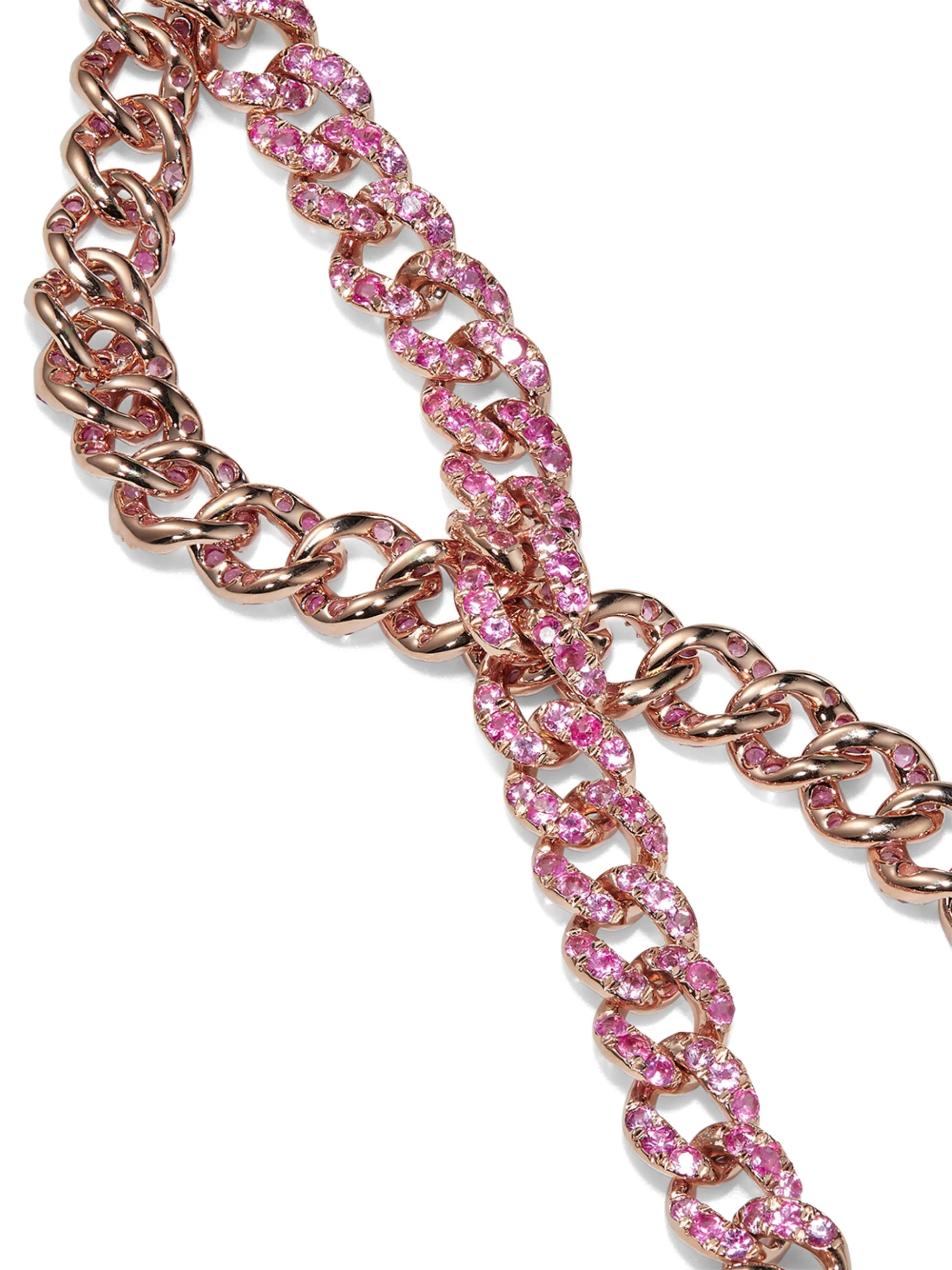 18kt rose gold sapphire bracelet