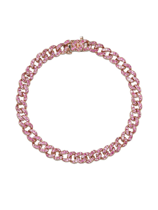 18kt rose gold sapphire bracelet
