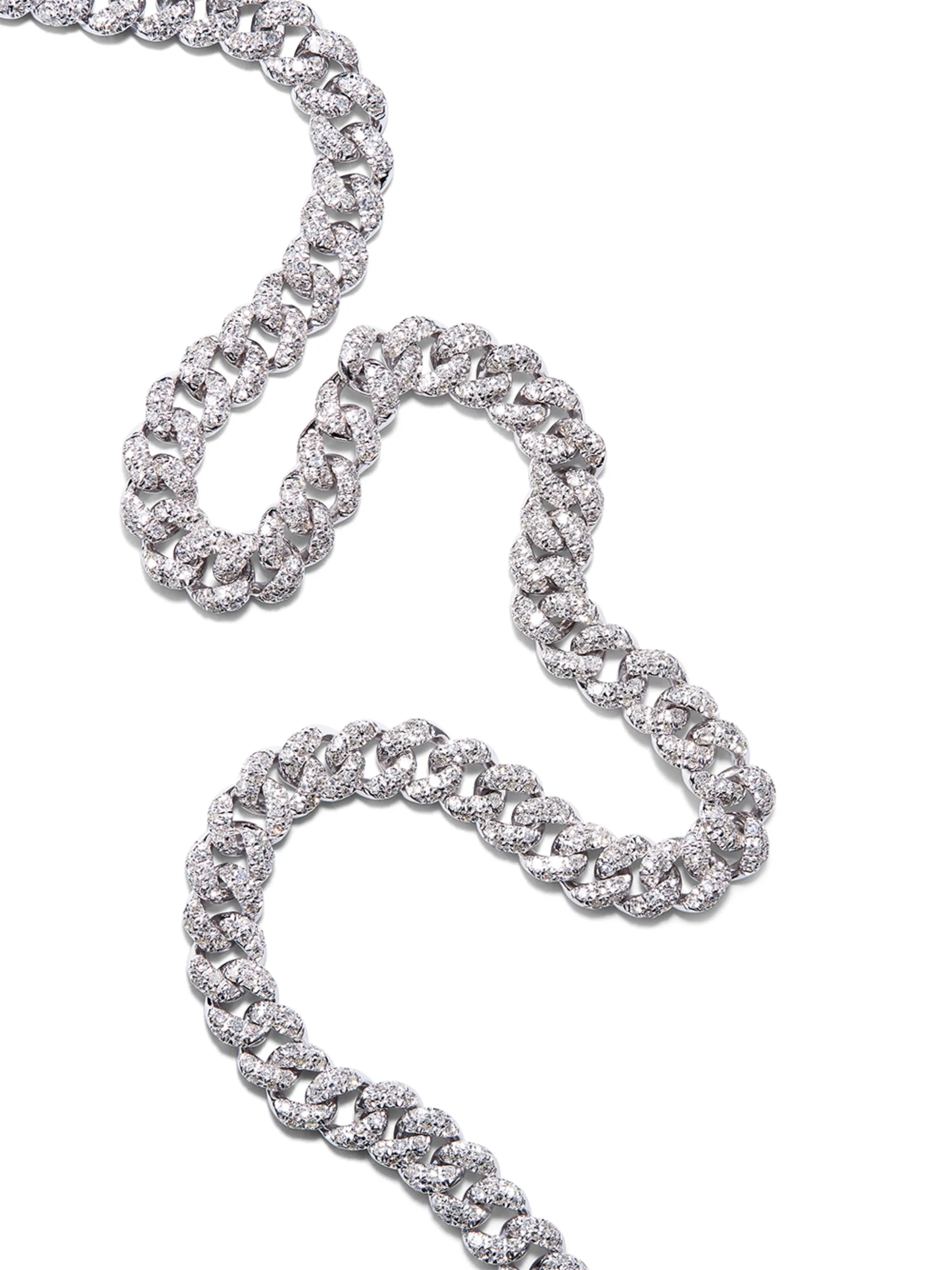 18kt white gold diamond necklace
