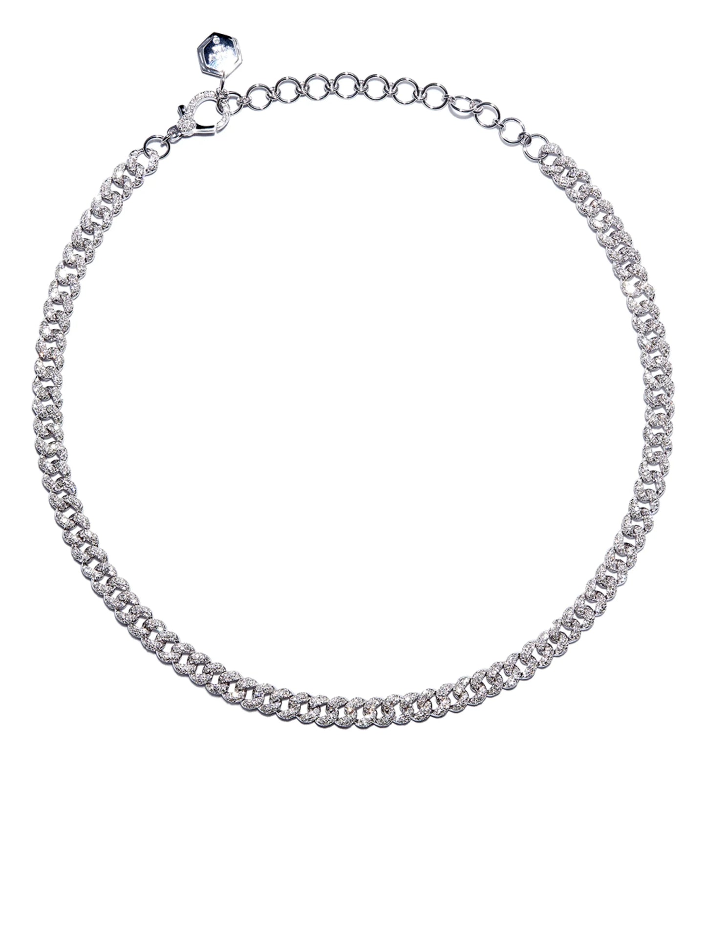 18kt white gold diamond necklace