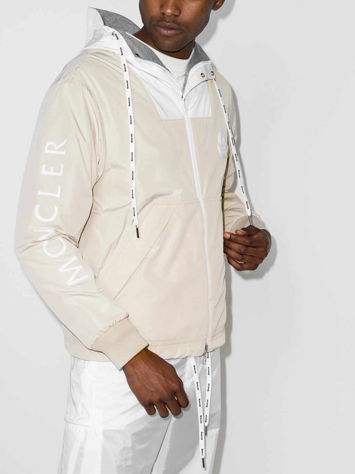 drawstring logo-print jacket