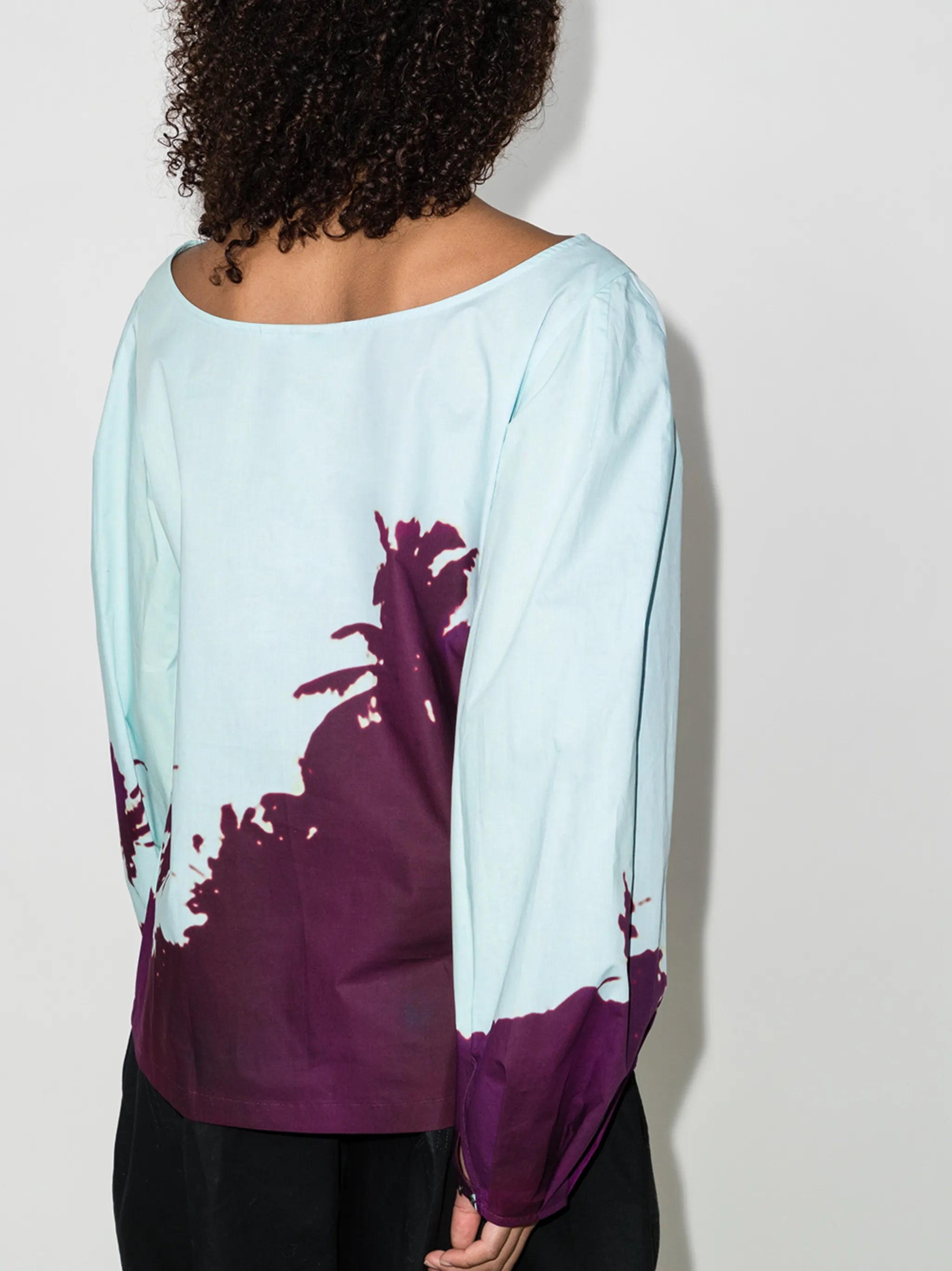 Cartley palm-tree print blouse