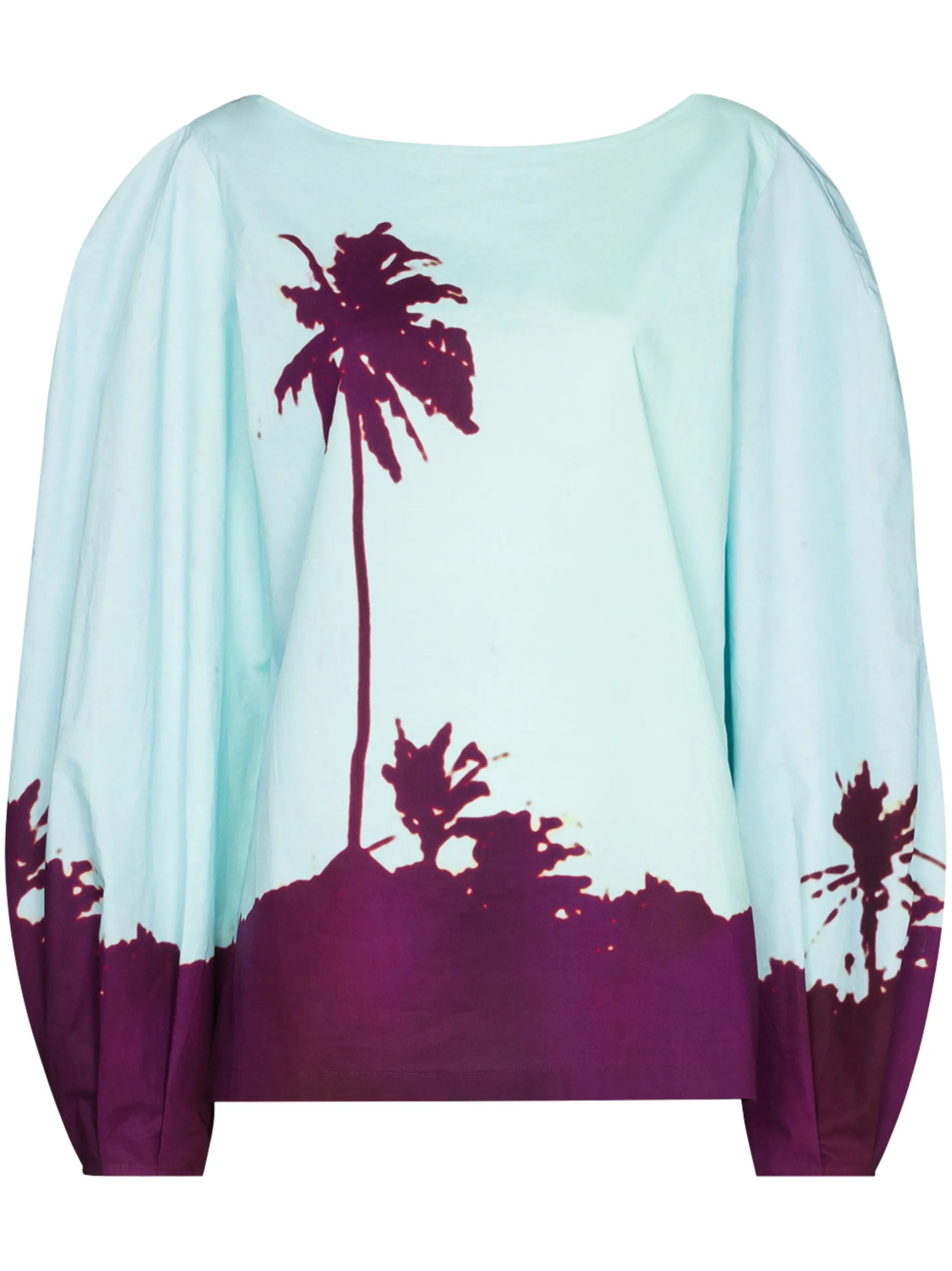 Cartley palm-tree print blouse