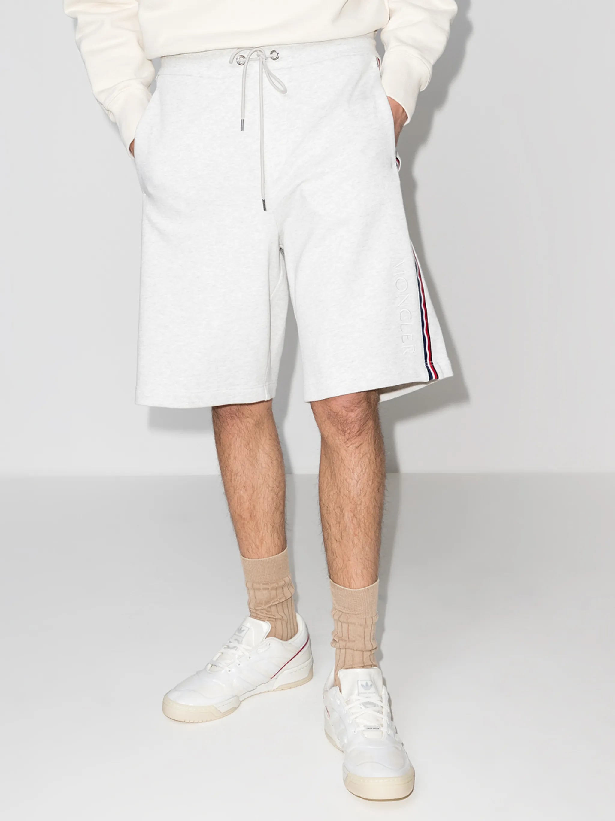 drawstring track shorts