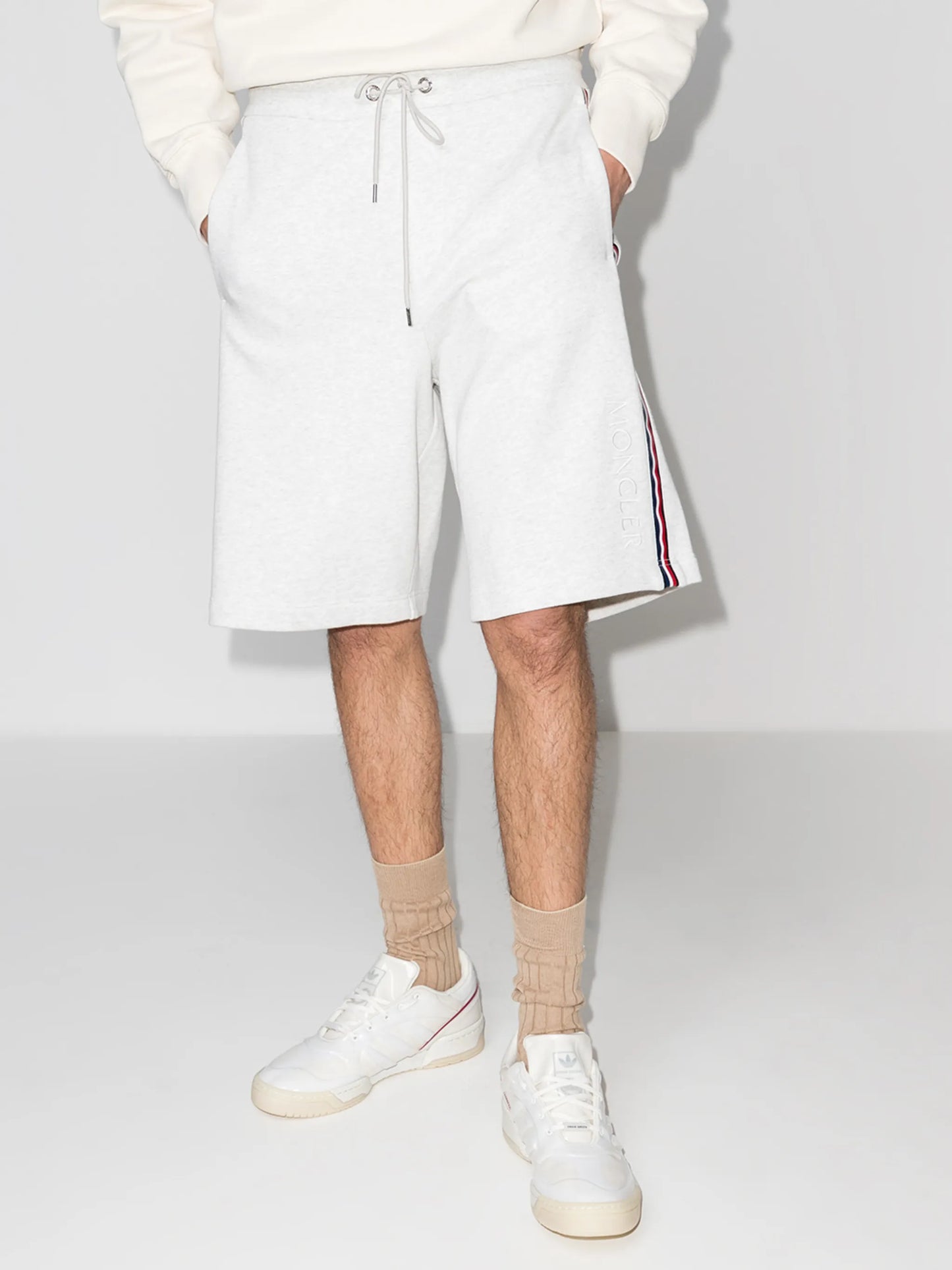 drawstring track shorts