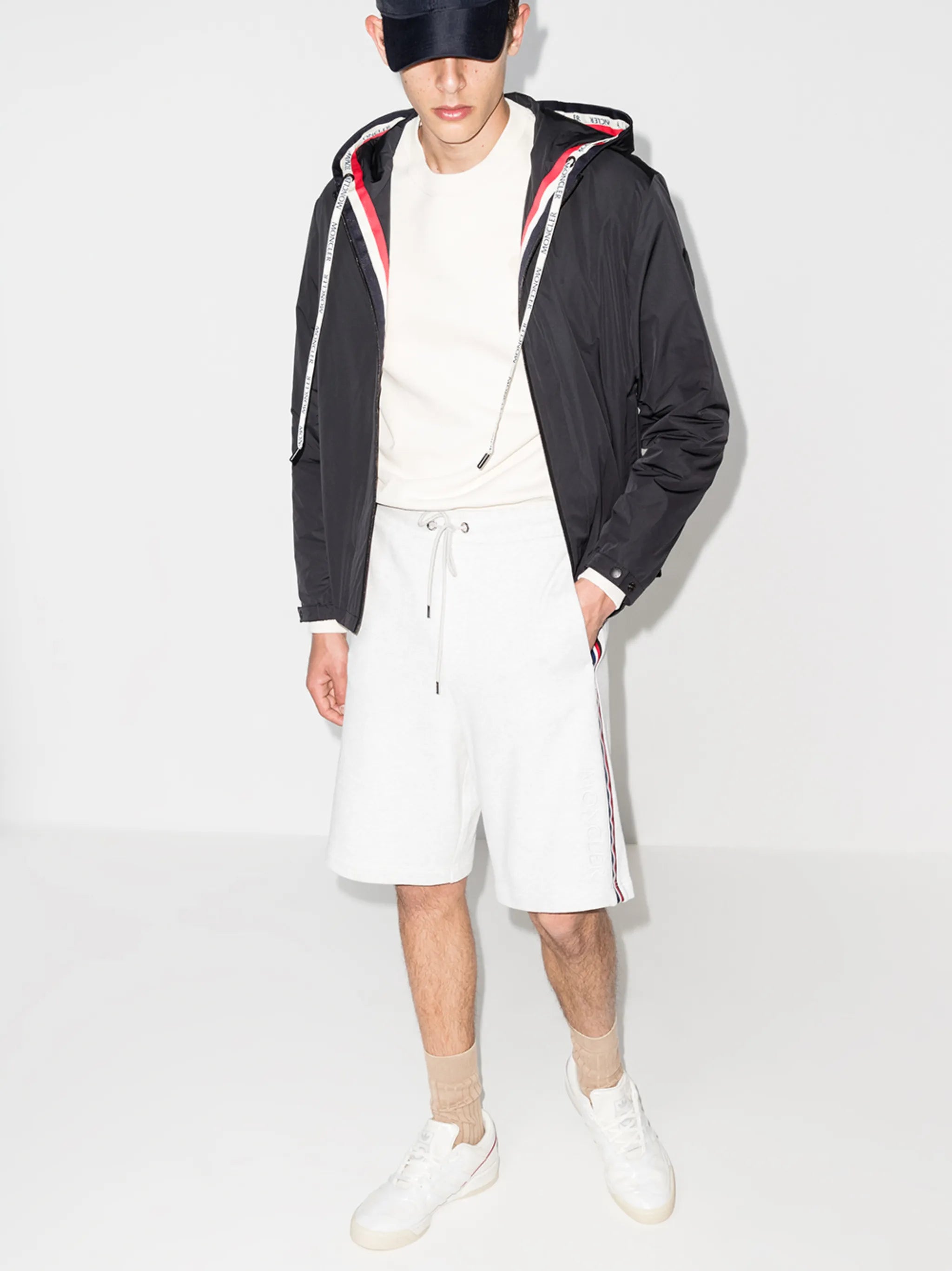 drawstring track shorts