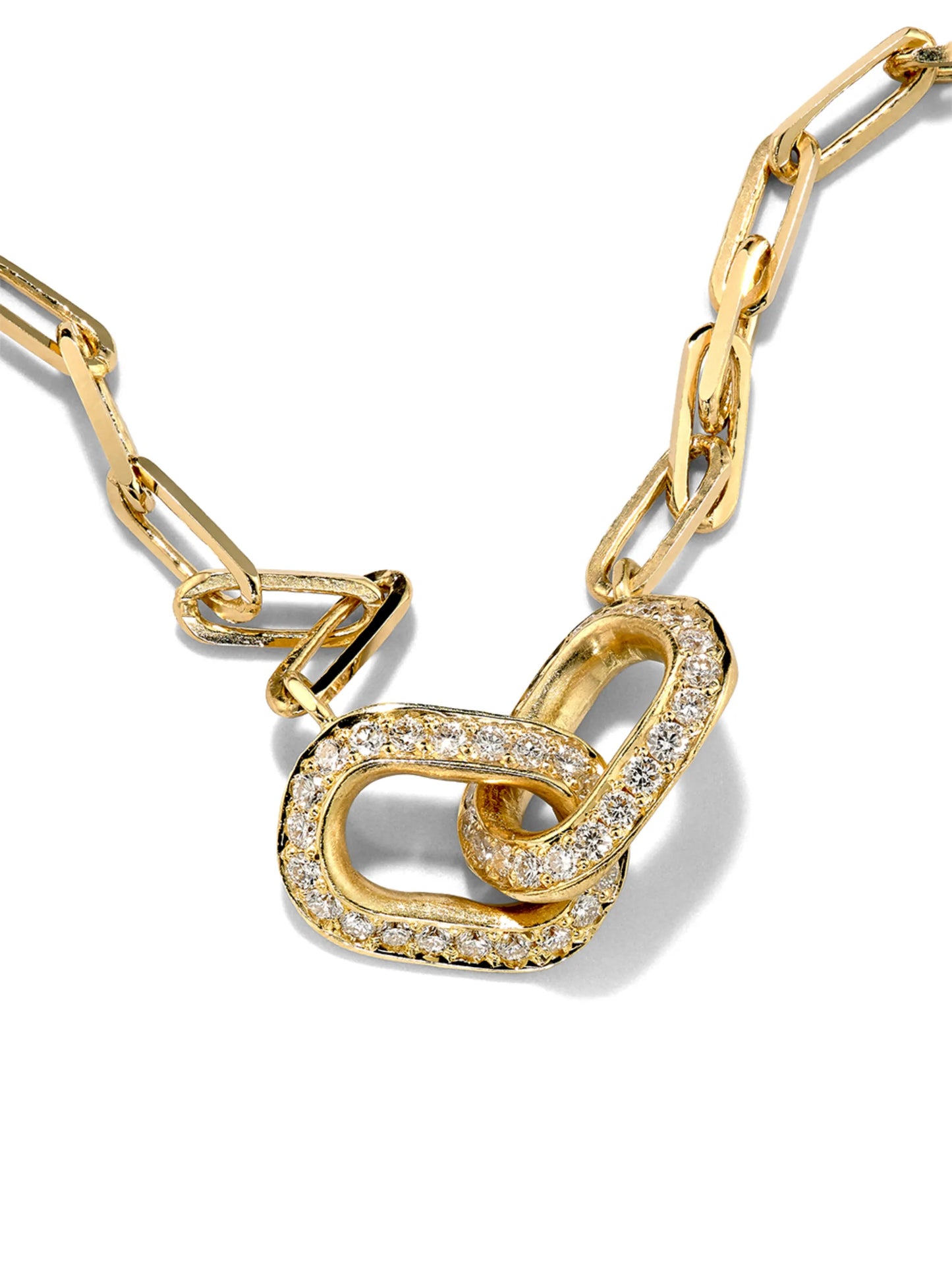 18K yellow gold Unity diamond necklace