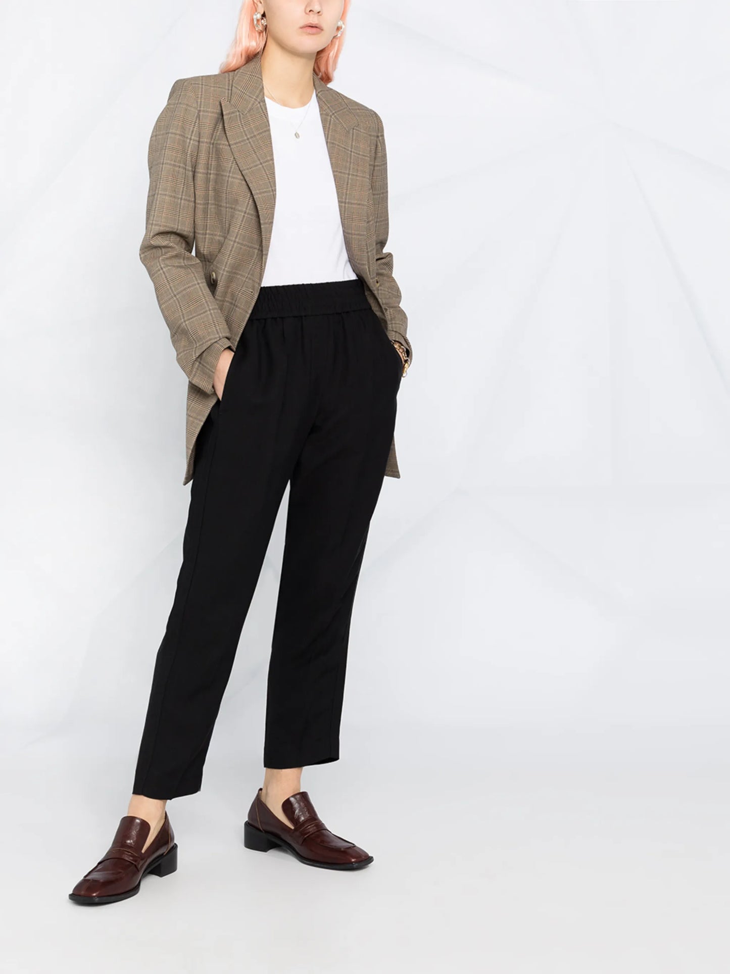 elasticated waistband cropped leg
