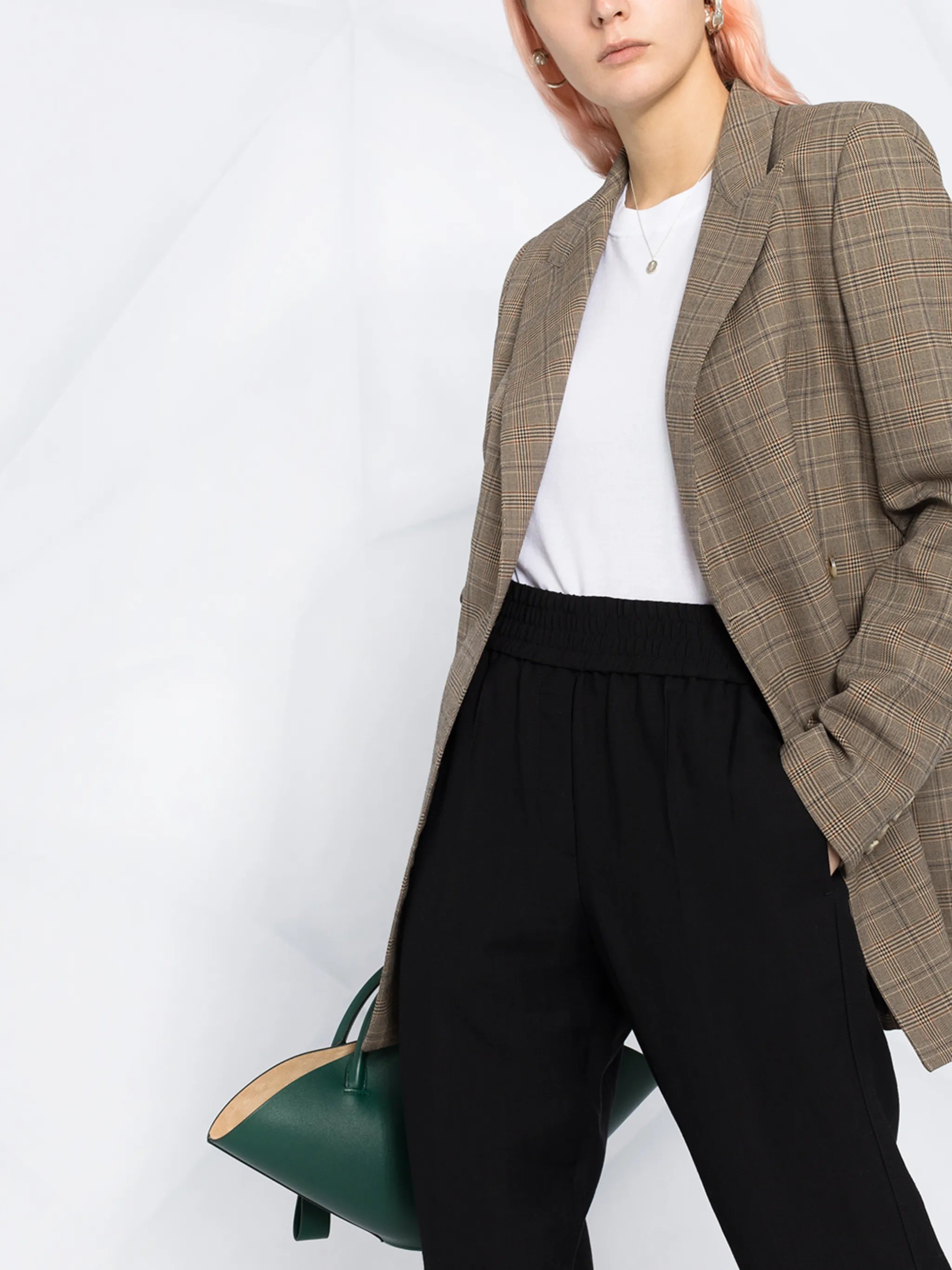 elasticated waistband cropped leg