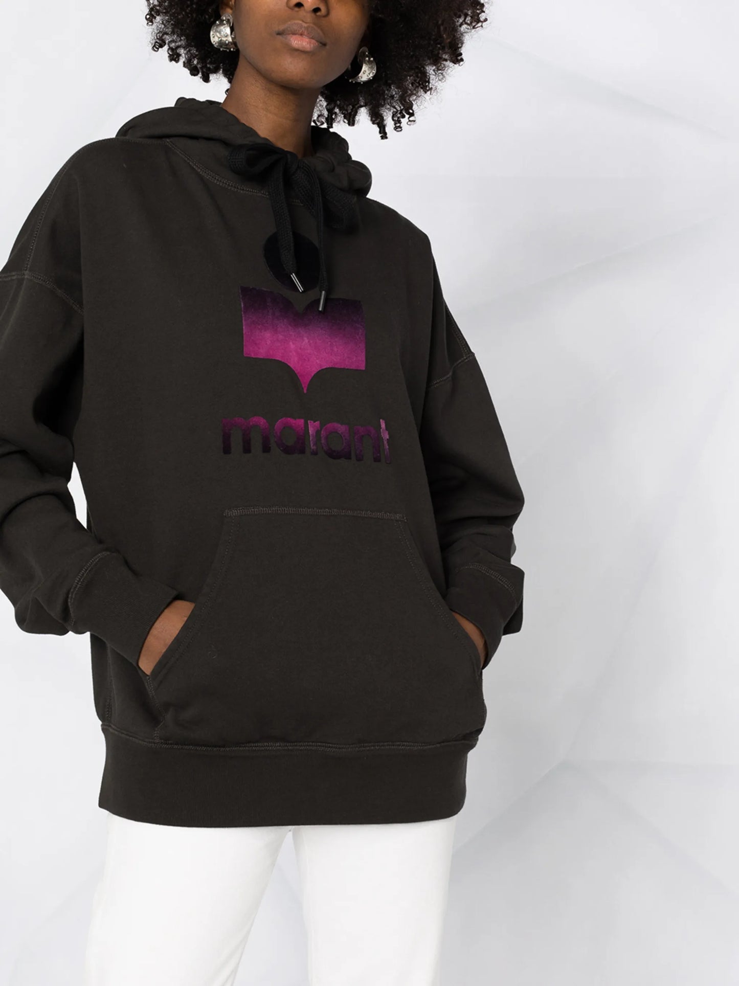 logo-print oversized hoodie