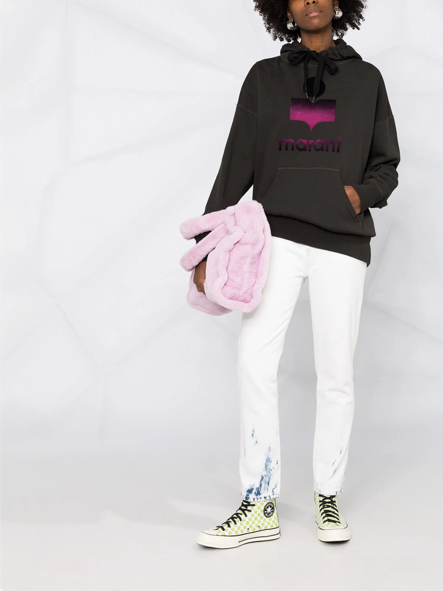 logo-print oversized hoodie