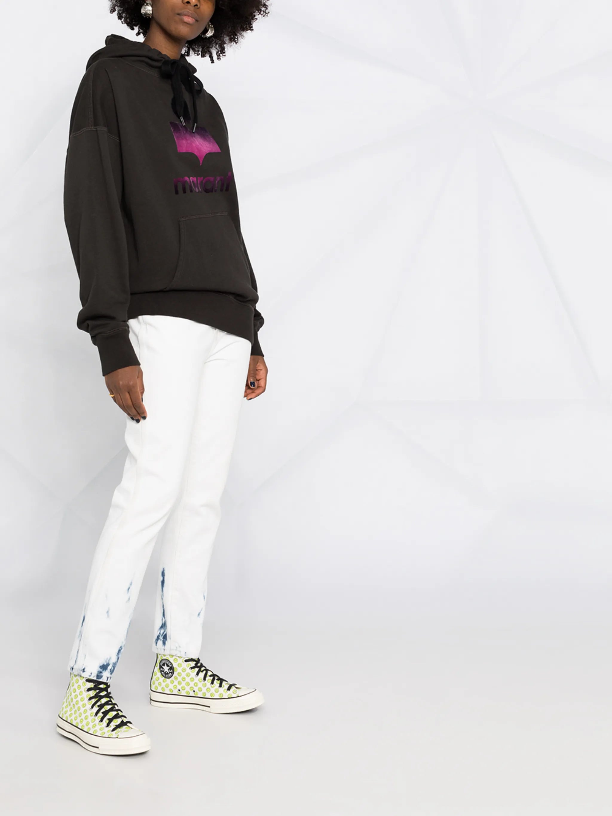logo-print oversized hoodie