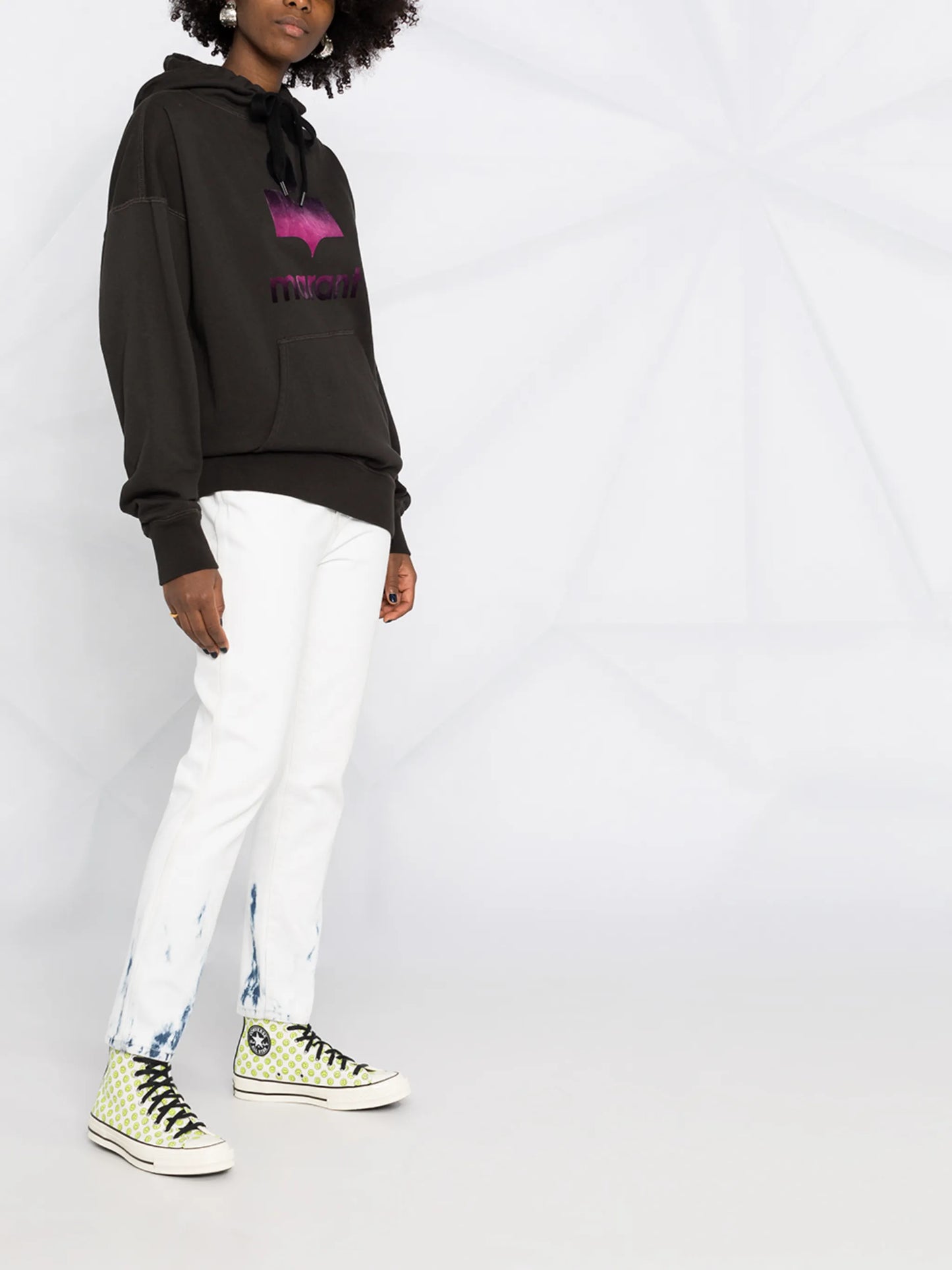 logo-print oversized hoodie