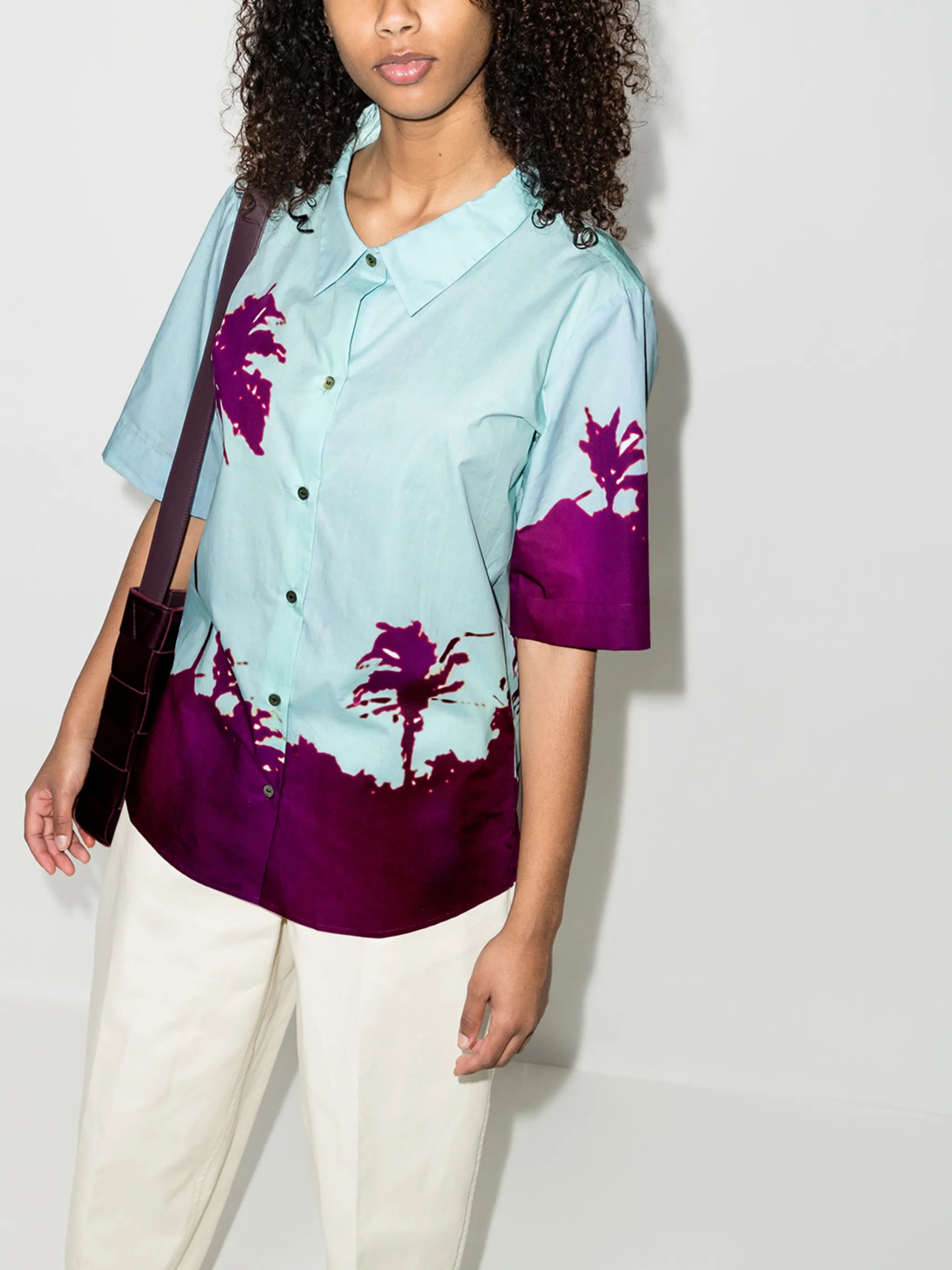 Cartley palm print shirt