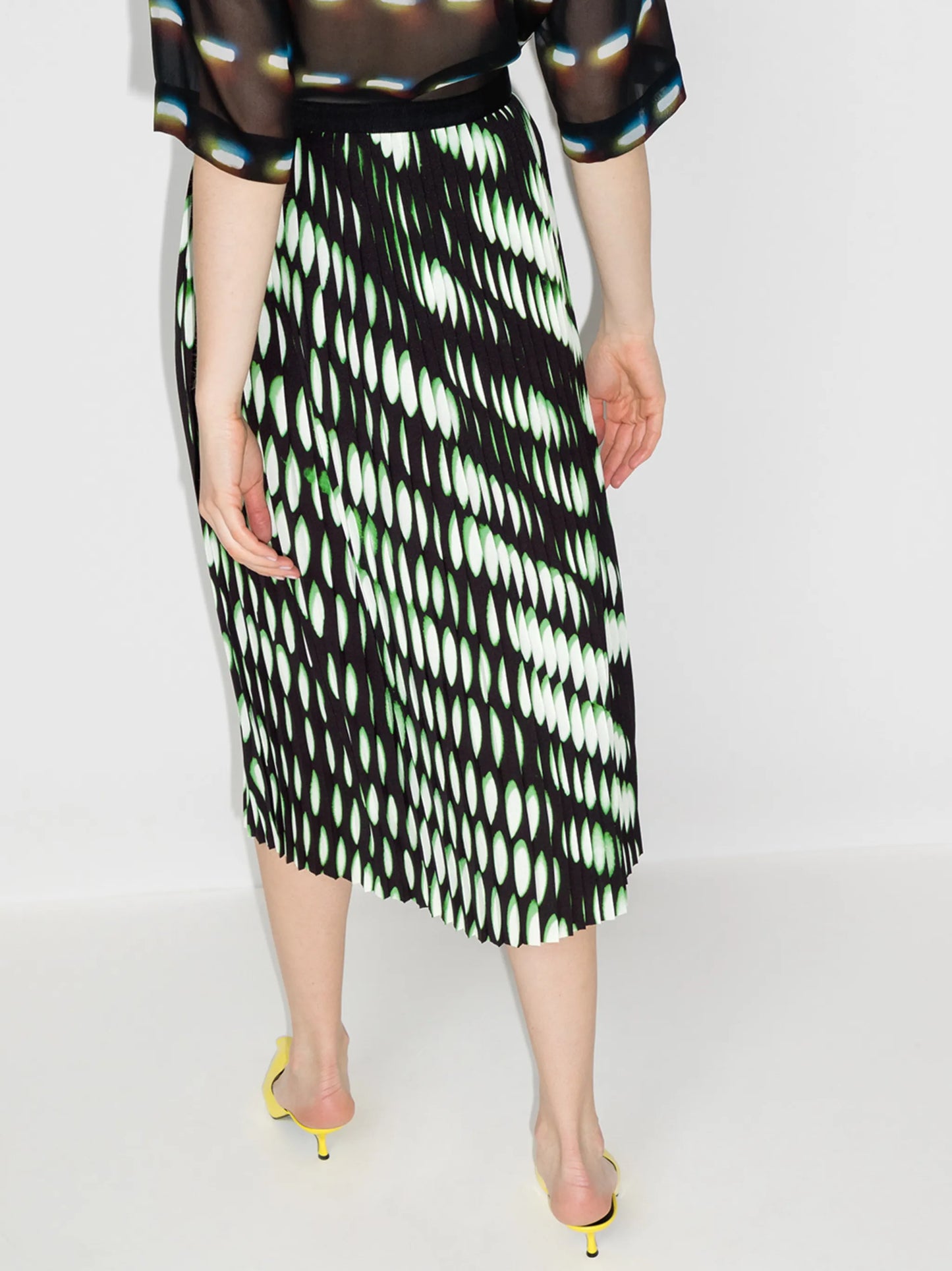 Sarean pleated midi skirt